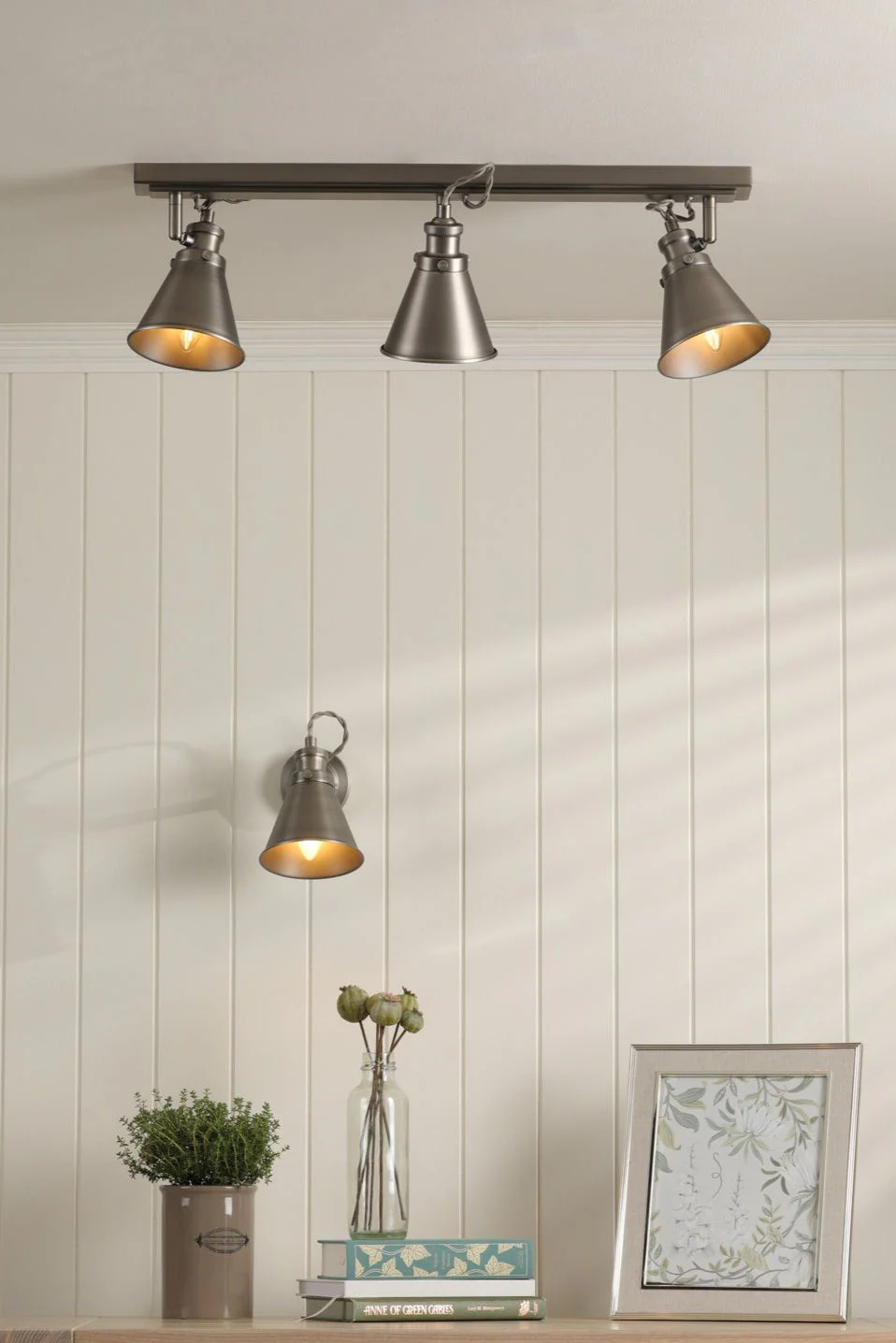 Rufus Single Spotlight Industrial Nickel/Antique Brass E14 - Image 6