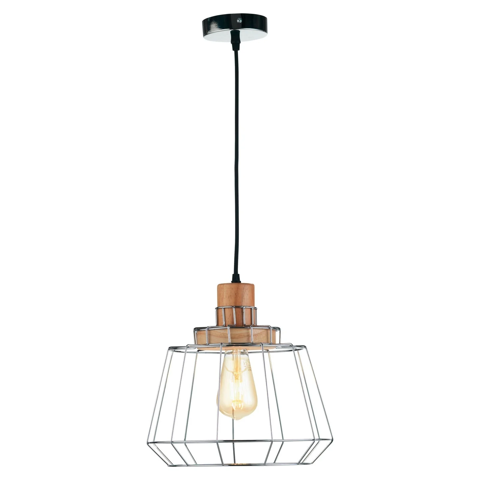 Rulo Black/Chrome/Antique Copper 1Lt Single Pendant - Image 3