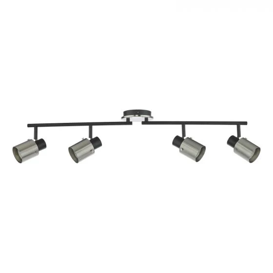 Ryan 4Lt Bar Spotlight - Brushed Nickel/Matt Black - Image 2