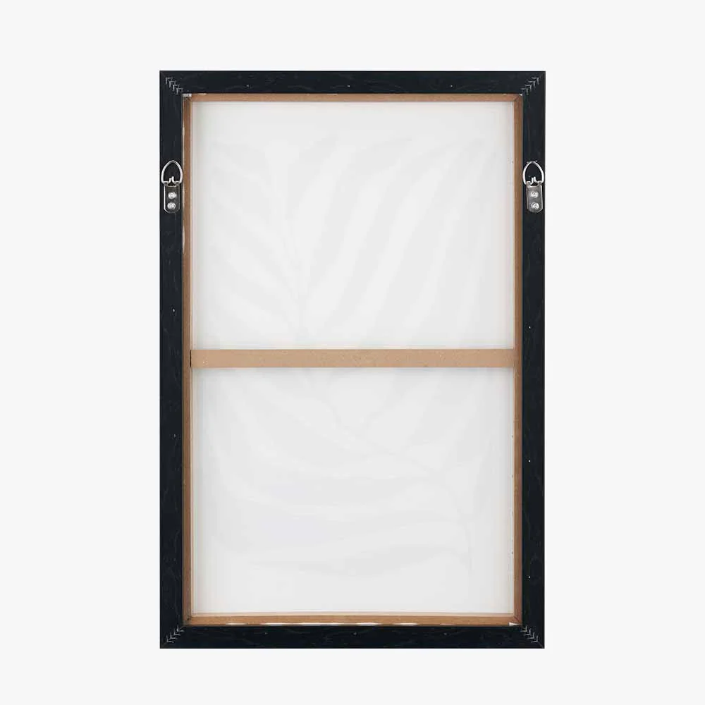 S/2 Black Leaf Print Canvases with Black Frames - Image 7