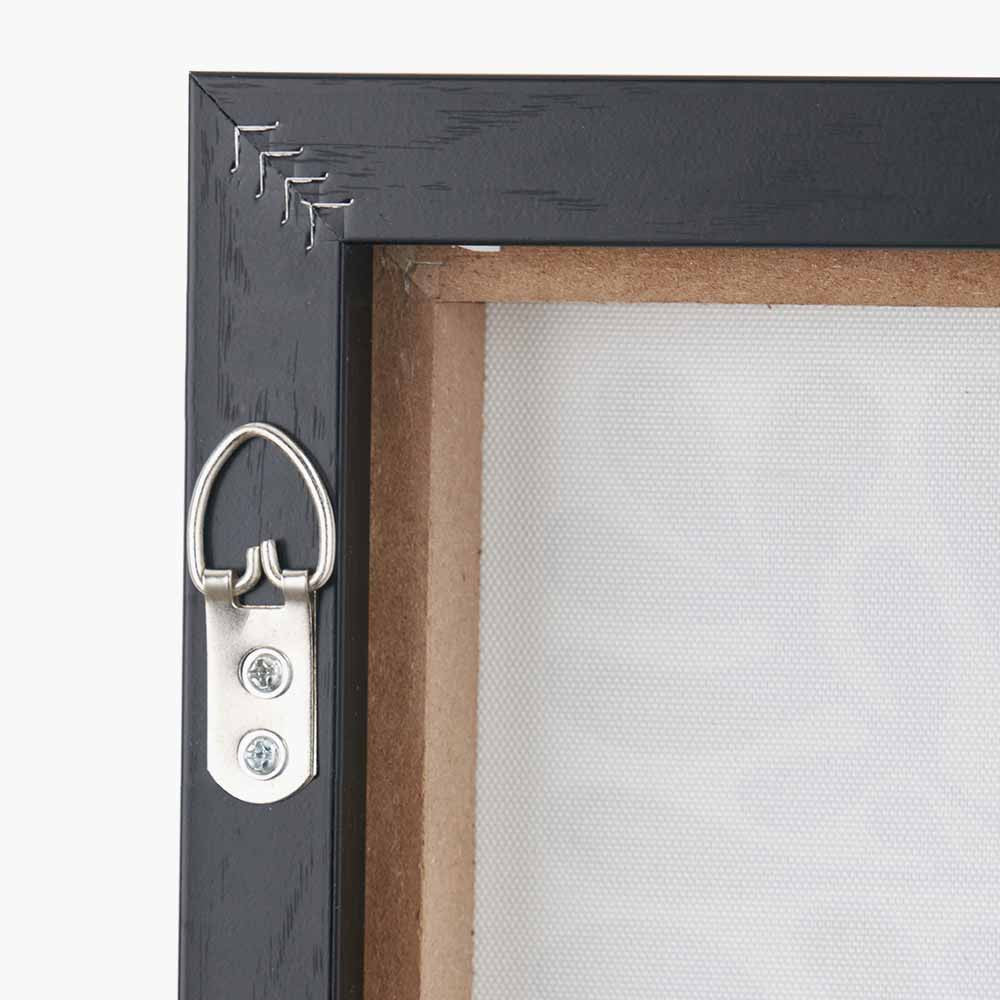 S/2 Black Leaf Print Square Canvases with Black Frames - Image 4