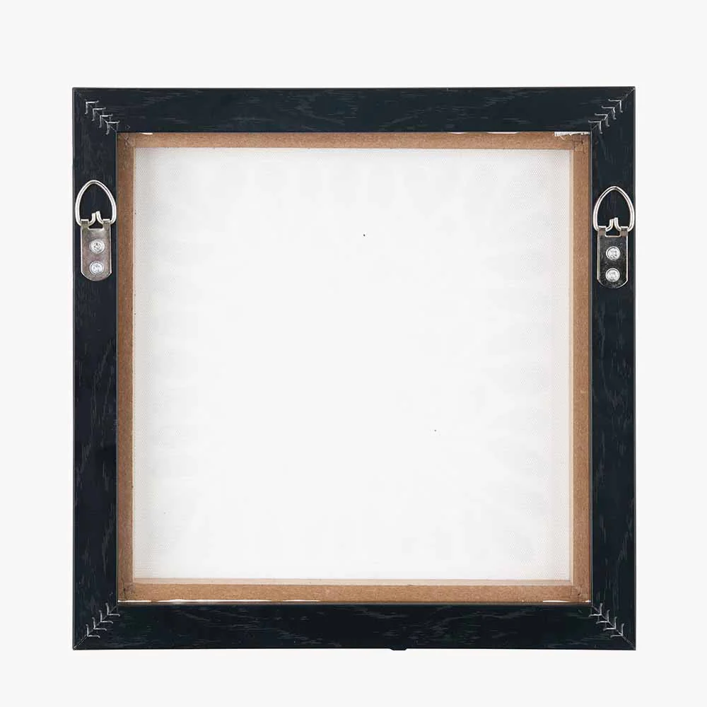 S/2 Black Leaf Print Square Canvases with Black Frames - Image 7
