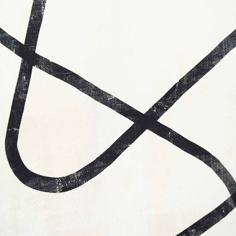 S/2 Black Squiggle Print Canvases with Black Frames - Image 3