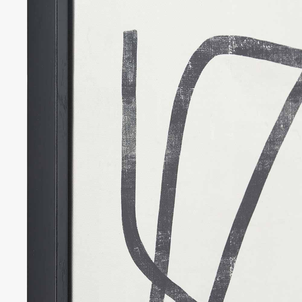 S/2 Black Squiggle Print Canvases with Black Frames - Image 8