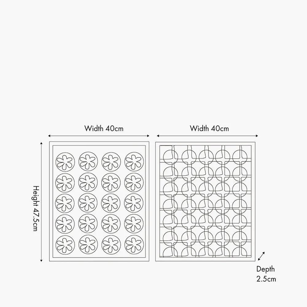 S/2 Circular Pattern Natural Paper Design Wall Art with Black Frames - Image 5