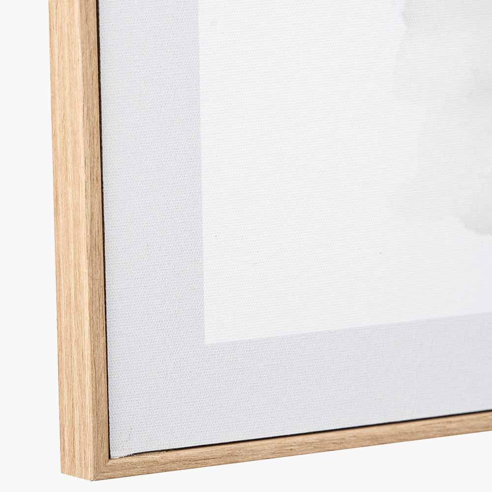 S/2 Natural Abstract Canvases with Natural Frame - Image 3