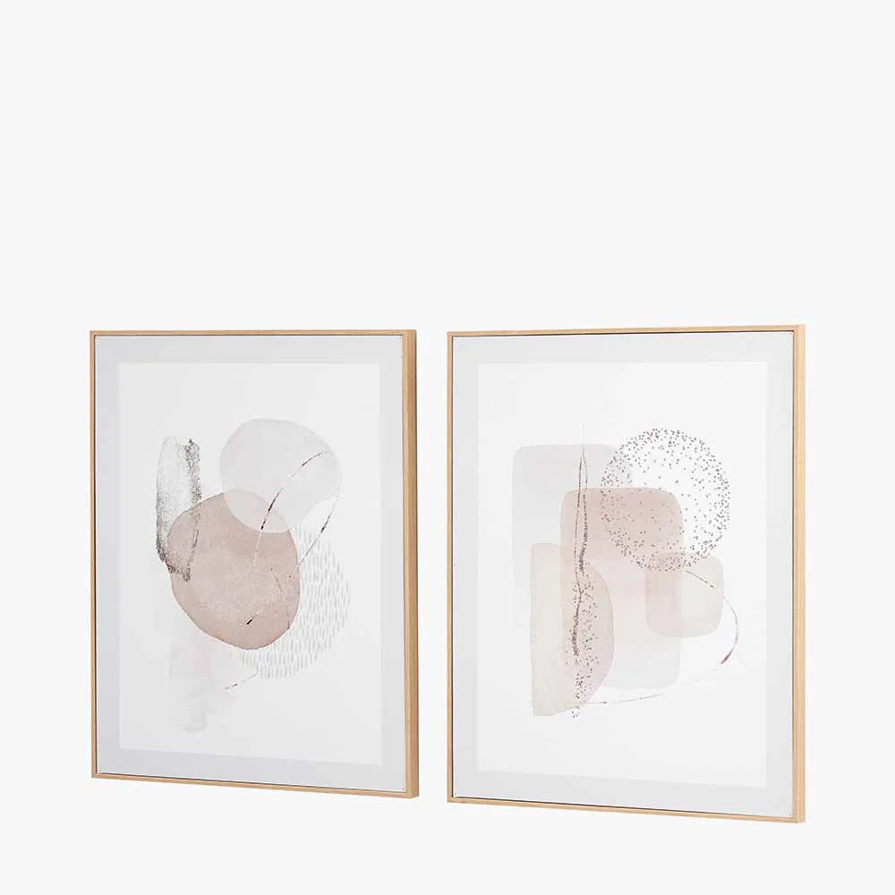 S/2 Natural Abstract Canvases with Natural Frame - Image 6