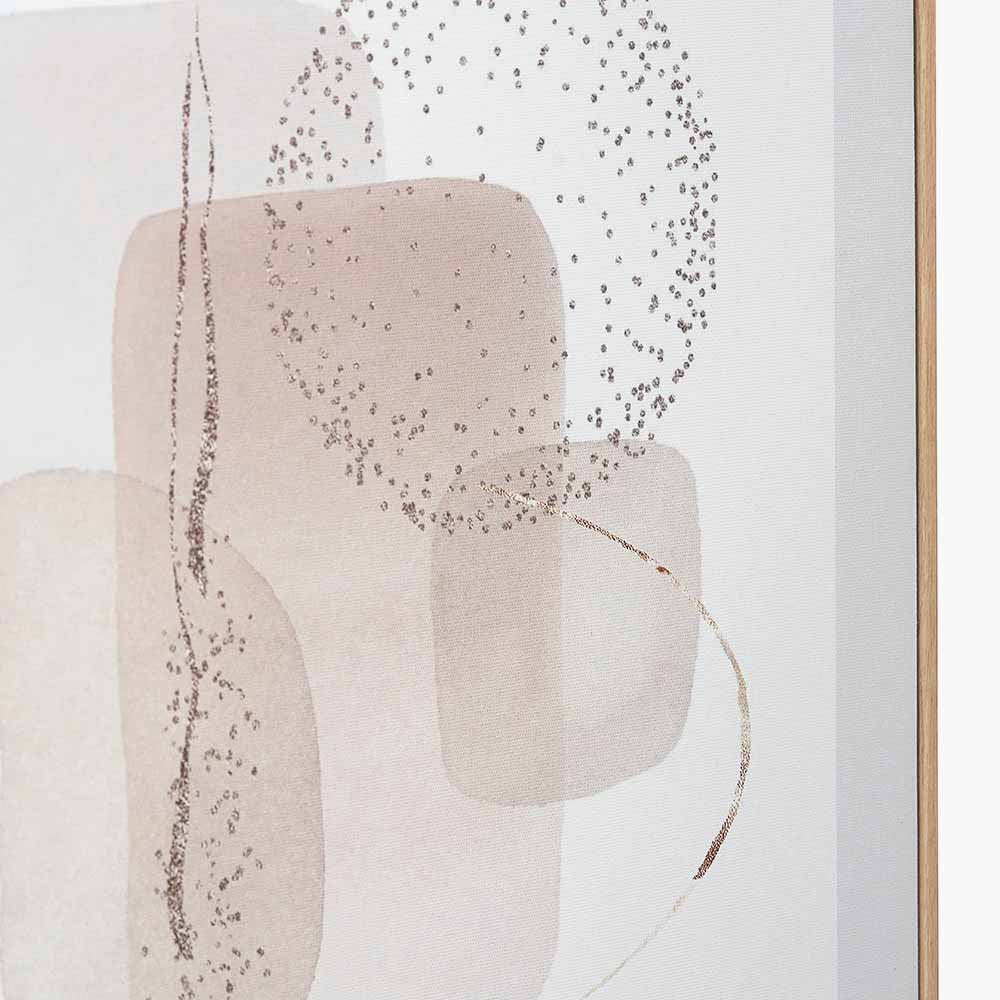 S/2 Natural Abstract Canvases with Natural Frame - Image 9