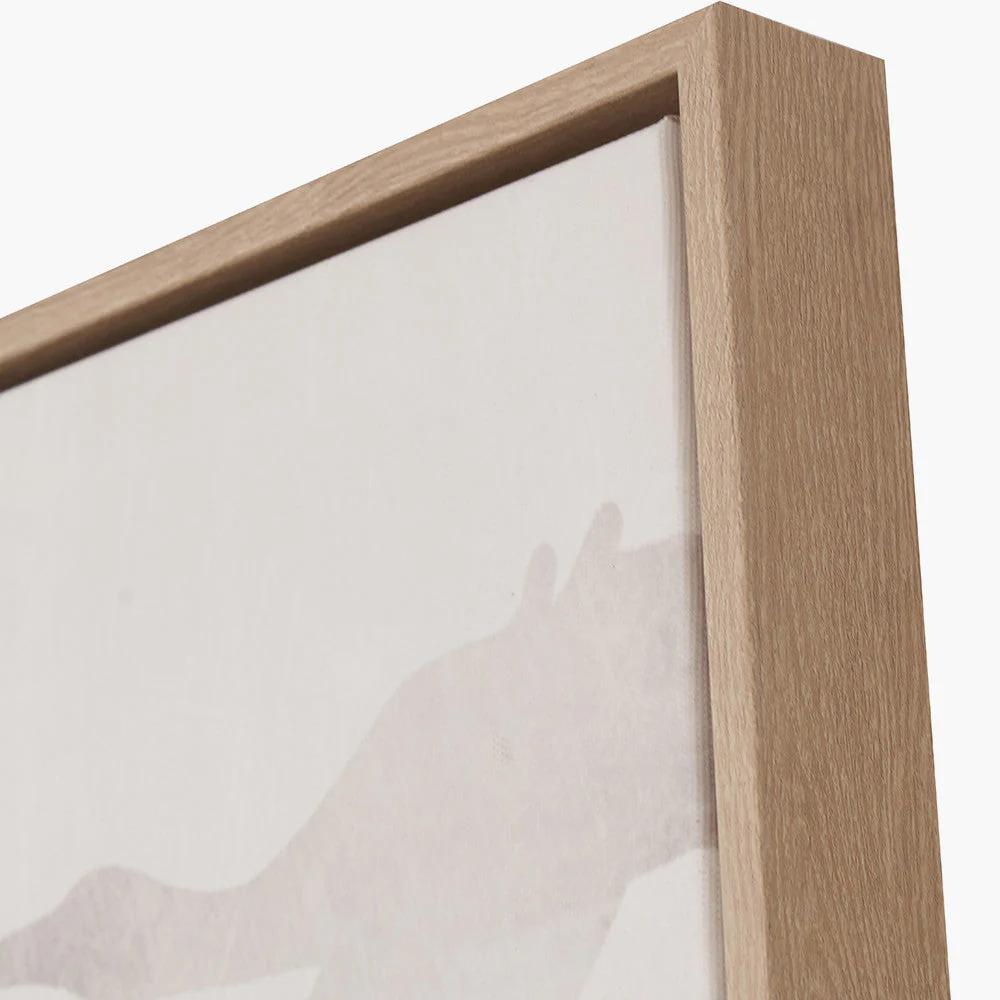 S/3 Natural and White Birds Canvases with Natural Frames - Image 3