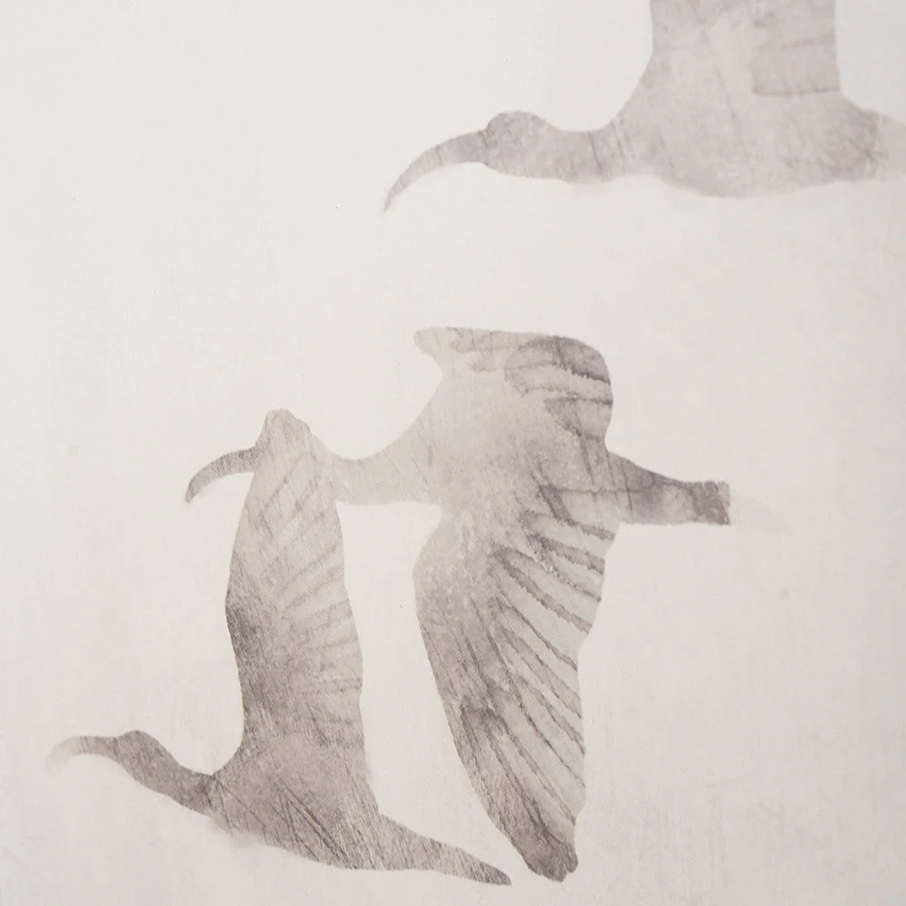S/3 Natural and White Birds Canvases with Natural Frames - Image 4