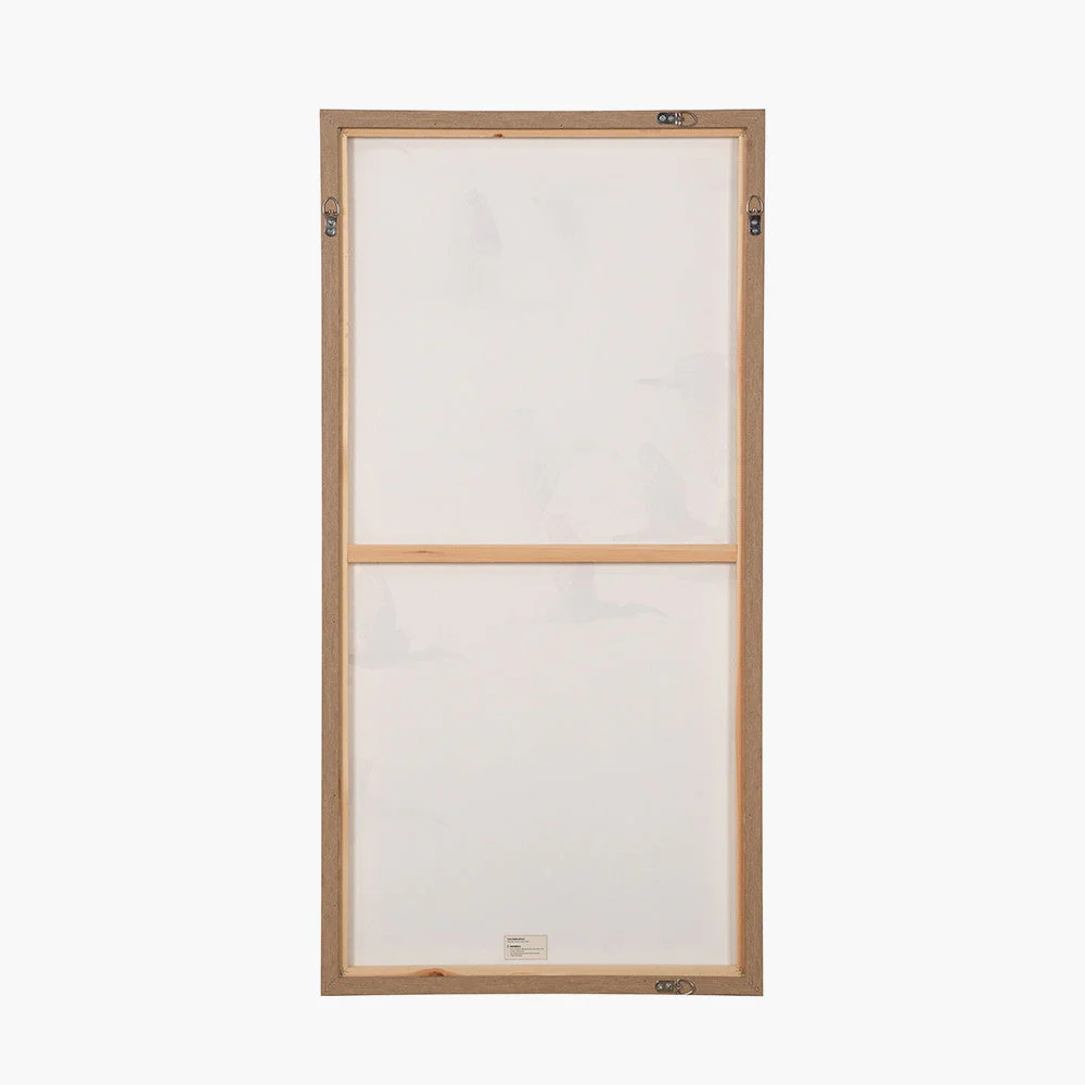 S/3 Natural and White Birds Canvases with Natural Frames - Image 8
