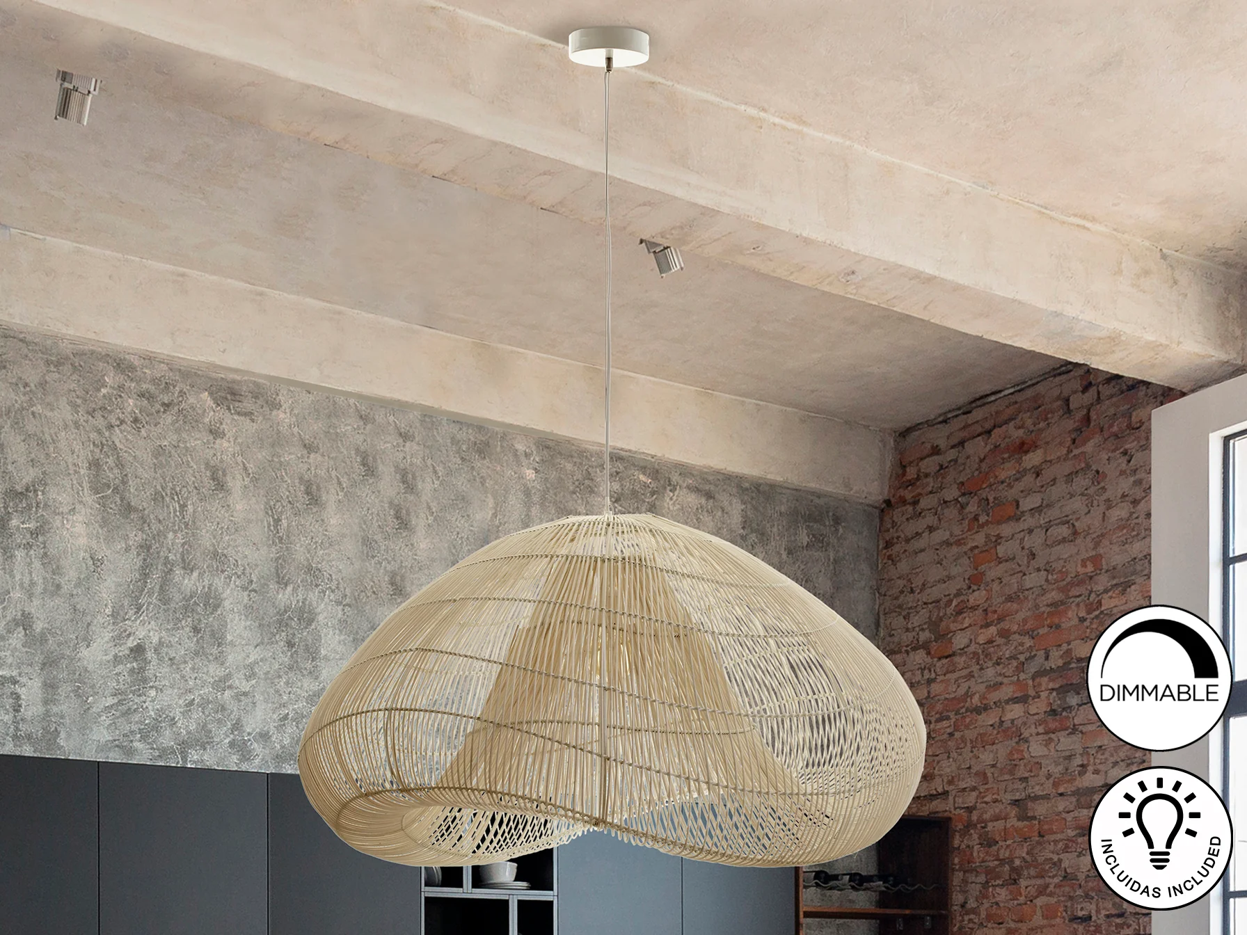 Sabah Rattan Ceiling Light- Rattan Finishes - Image 11