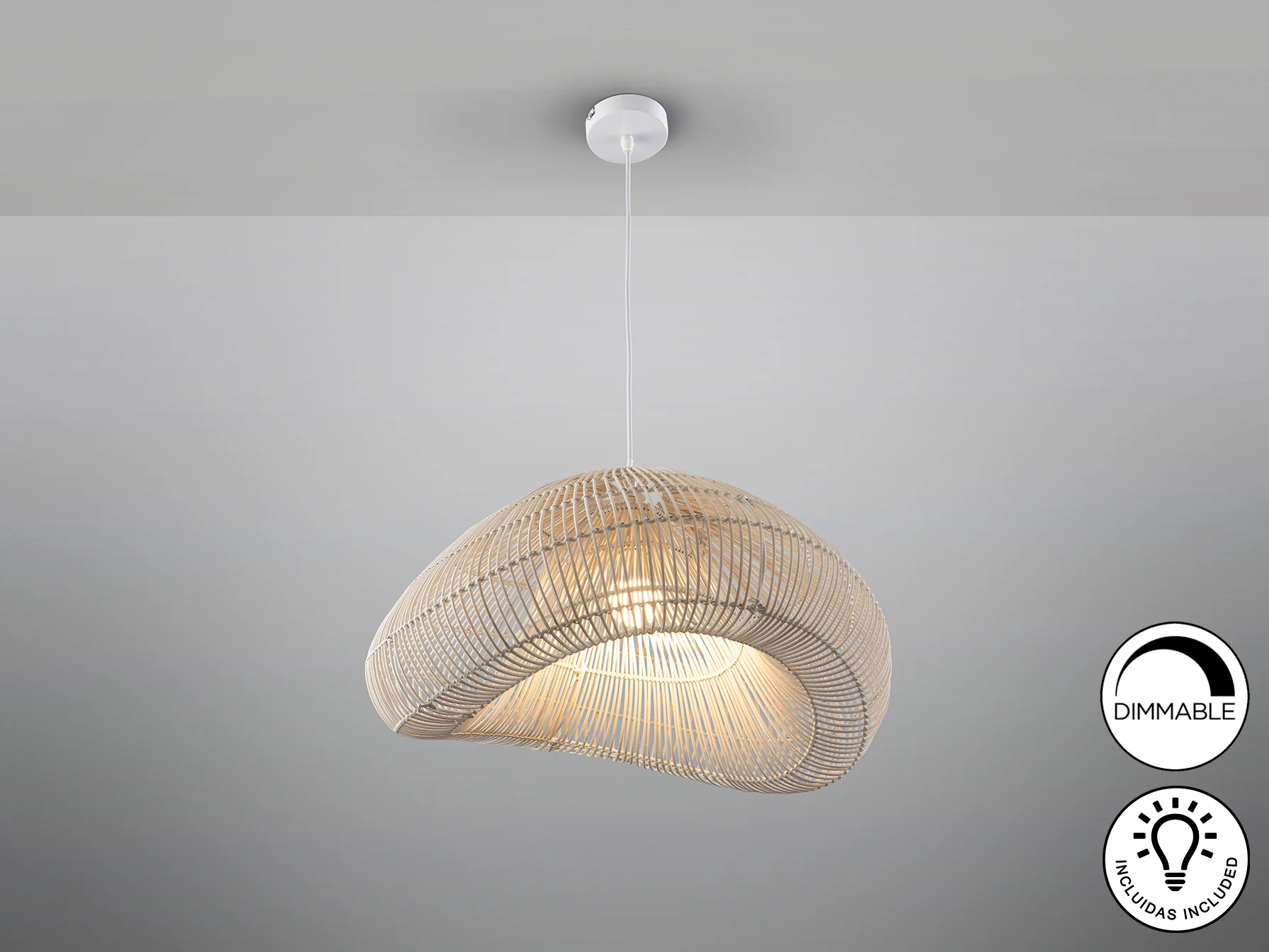 Sabah Rattan Ceiling Light- Rattan Finishes - Image 6