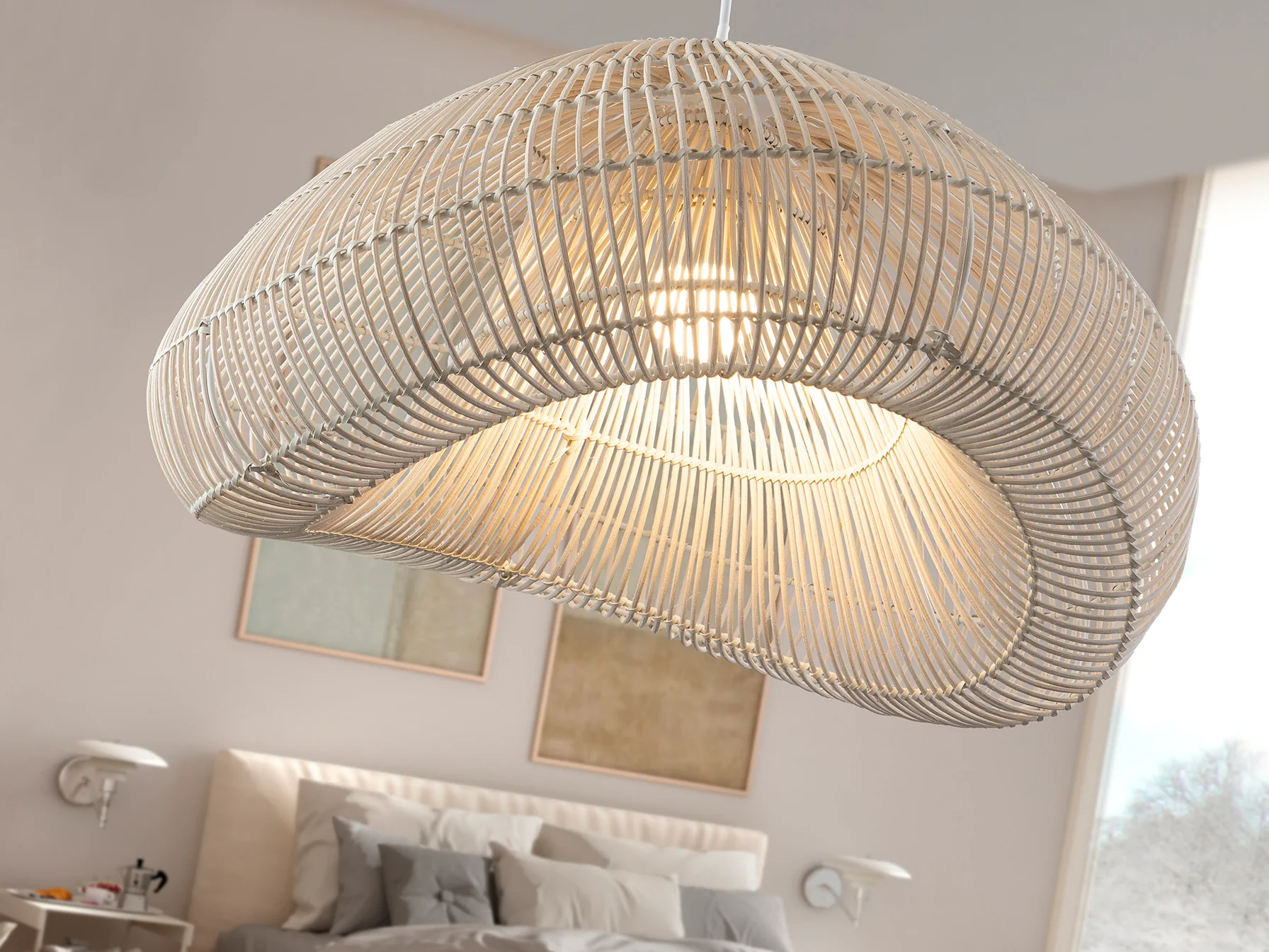 Sabah Rattan Ceiling Light- Rattan Finishes - Image 7