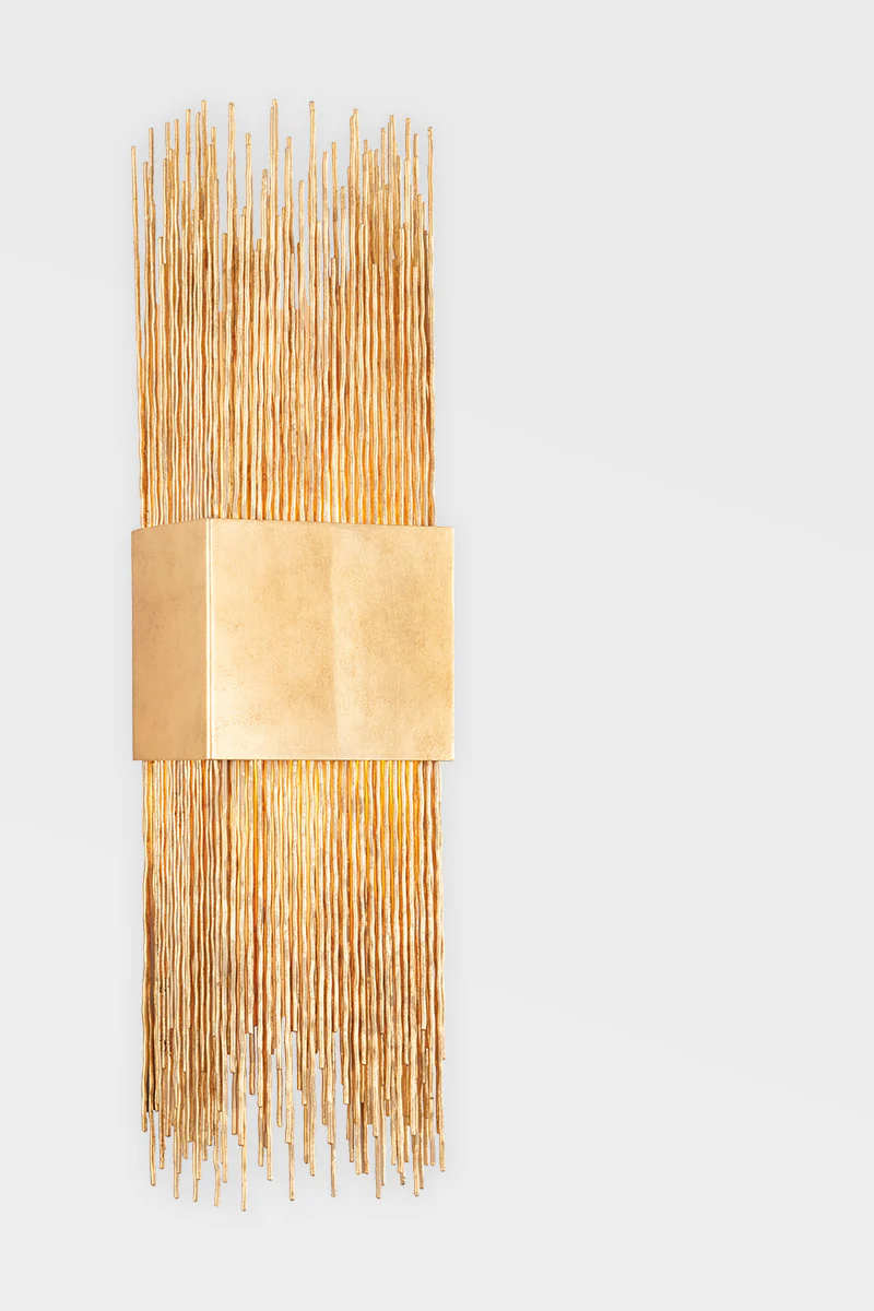 Sabine 2Lt Wall Sconce - Vintage Gold Leaf - Image 2