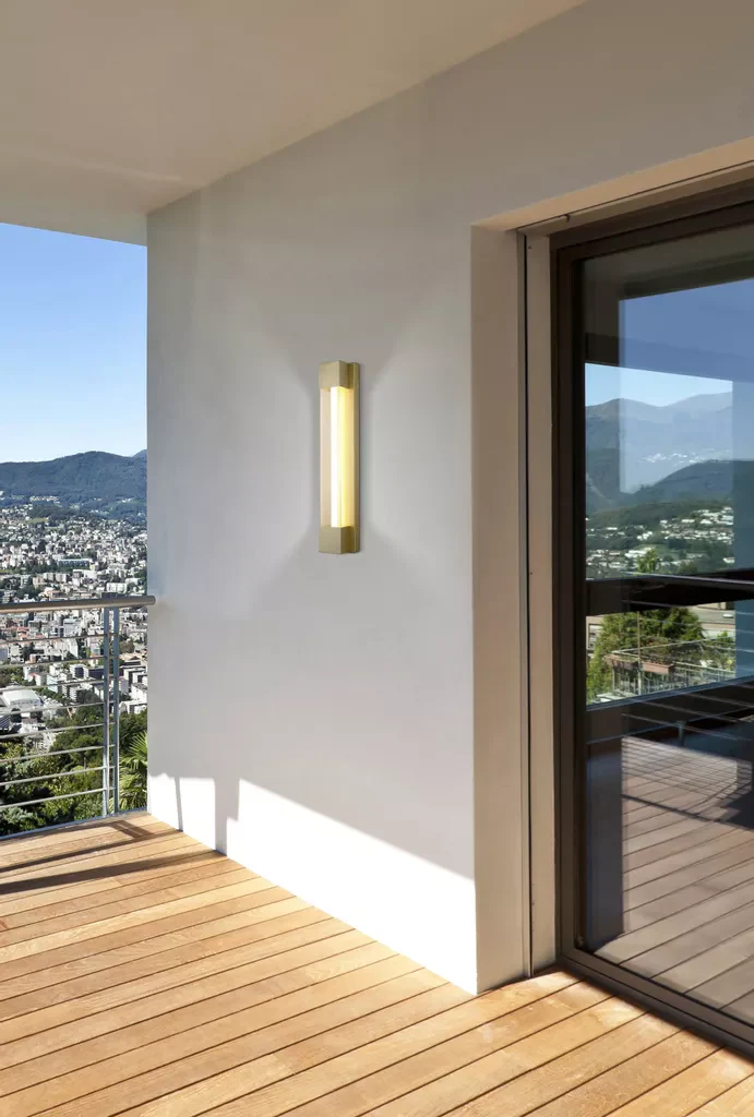 Sacramento OD LED Wall Light - Stainless Steel Painted Gold - Image 10