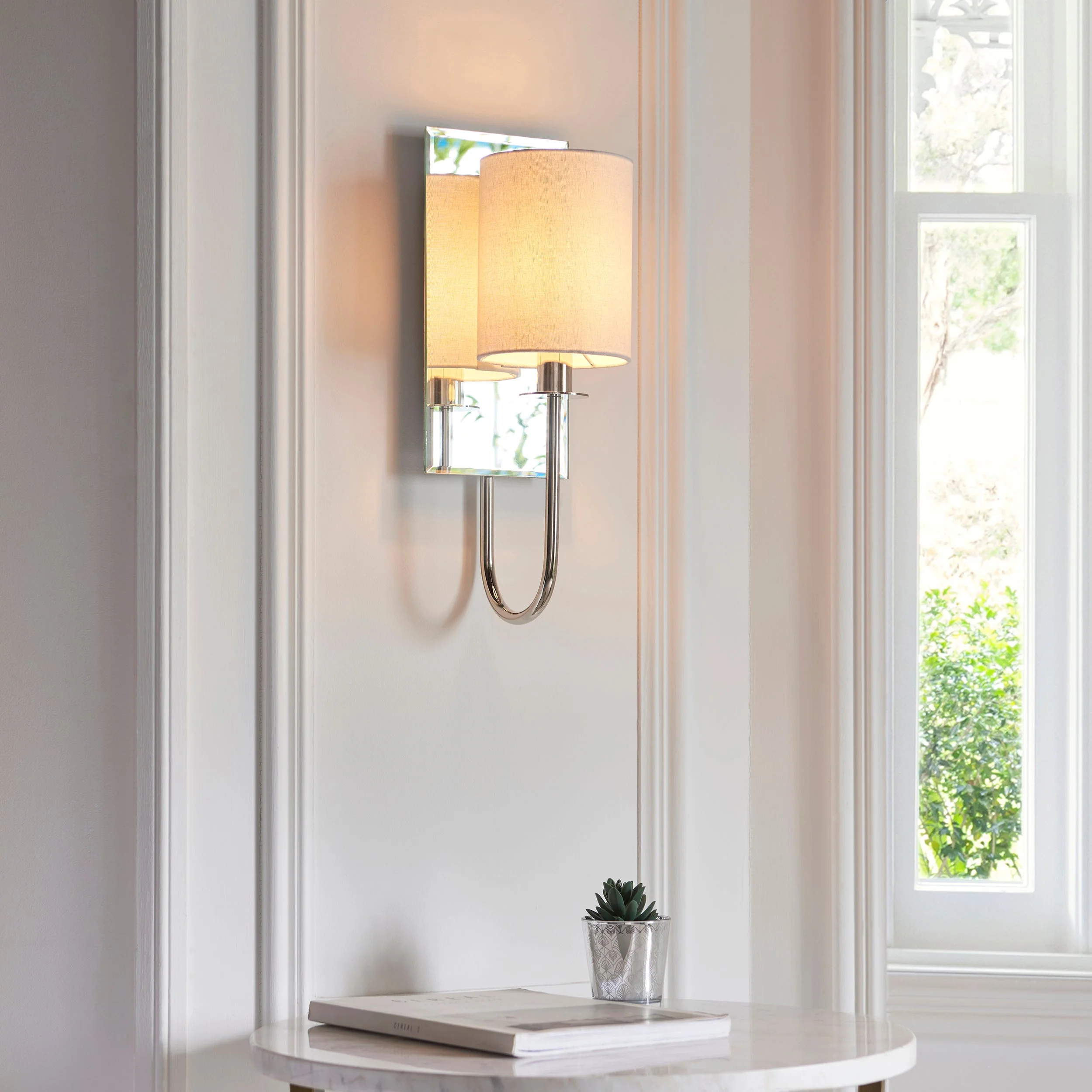 Sadie 1Lt Wall Light - Satin Brass / Bright Nickel - Image 14