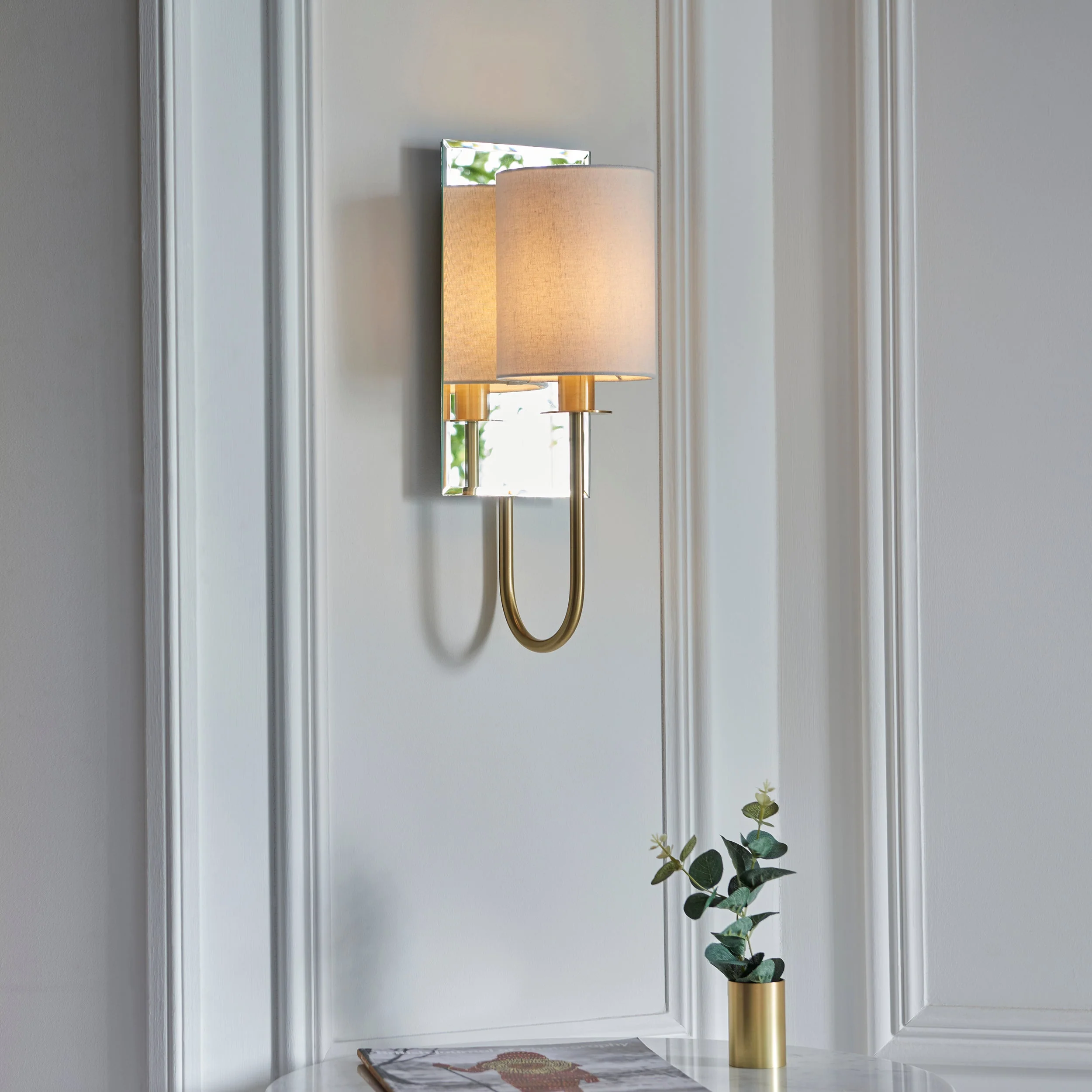 Sadie 1Lt Wall Light - Satin Brass / Bright Nickel - Image 6