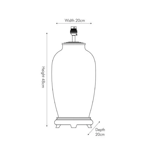 Safari Tall Glass Table Lamp Base - Image 2
