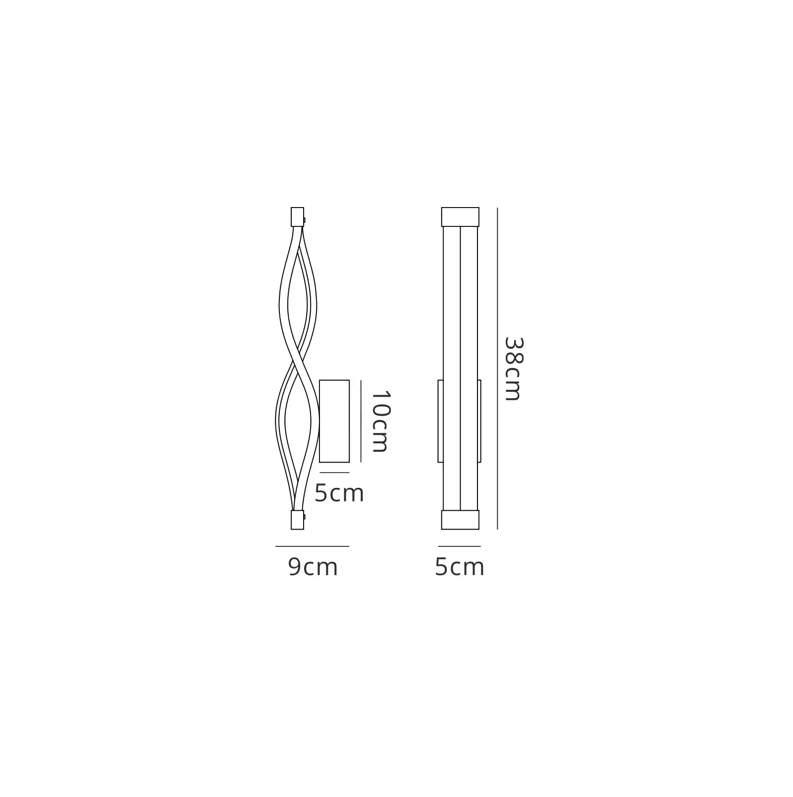 Sahara Brown Oxide LED Wall Lamp  - Brown/Silver - Image 2
