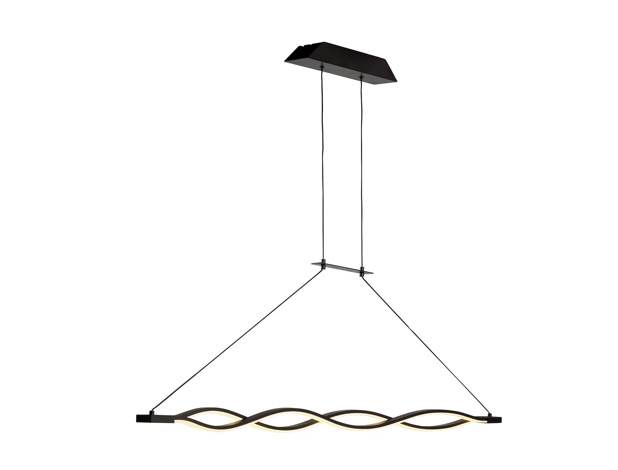 Sahara LED Linear Pendant - Chrome/Brown - Image 10