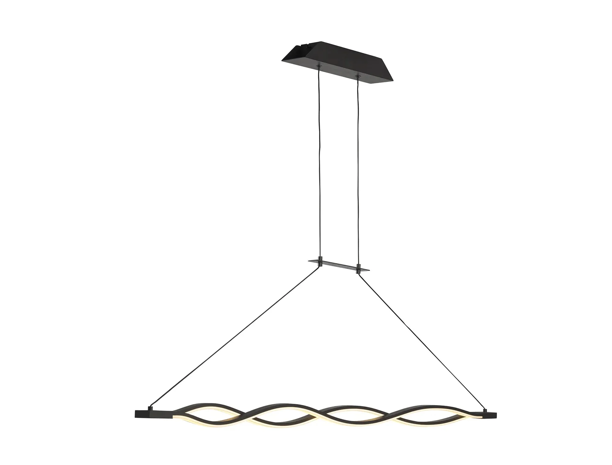 Sahara LED Linear Pendant - Chrome/Brown - Image 11