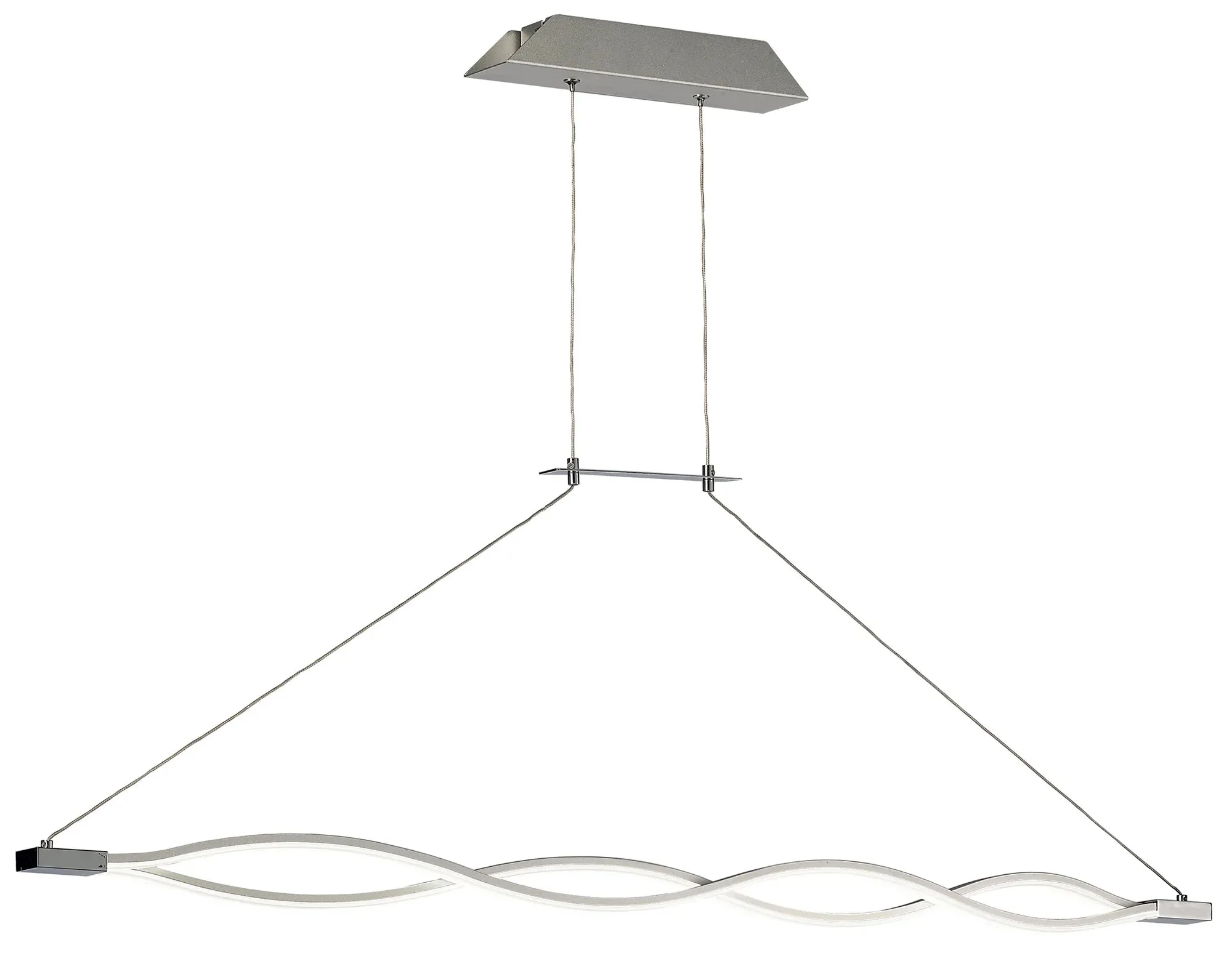 Sahara LED Linear Pendant - Chrome/Brown - Image 5