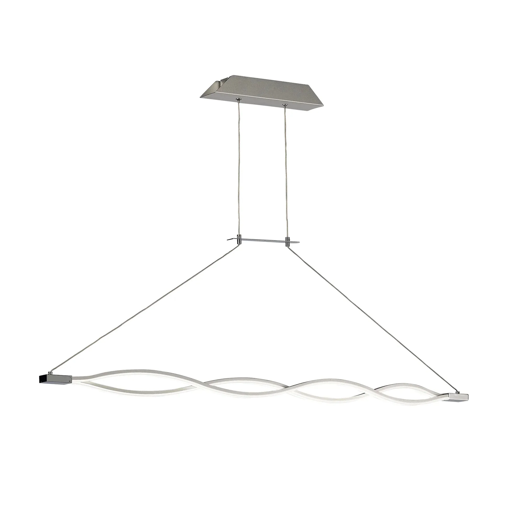 Sahara LED Linear Pendant - Chrome/Brown - Image 6