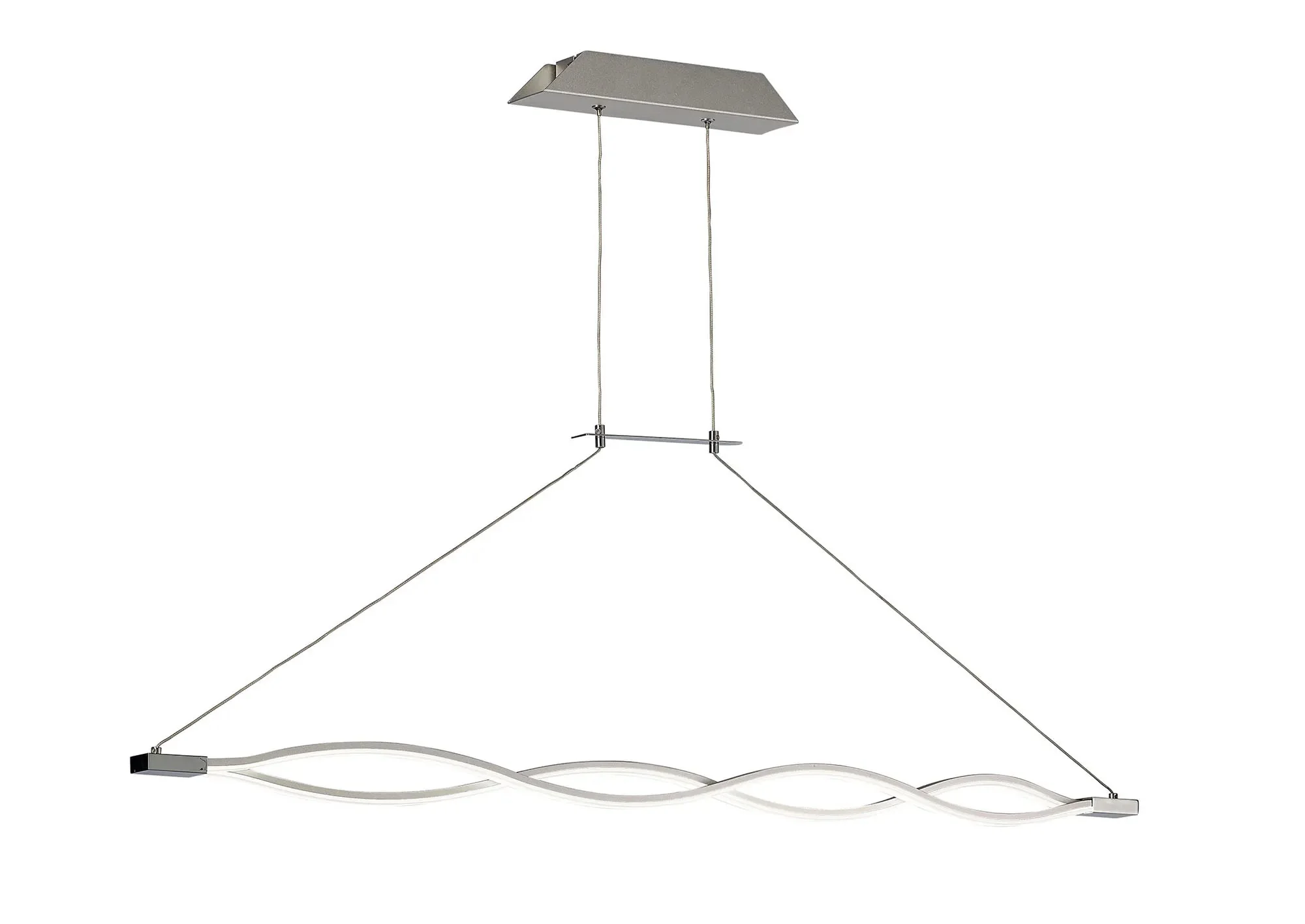 Sahara LED Linear Pendant - Chrome/Brown - Image 7