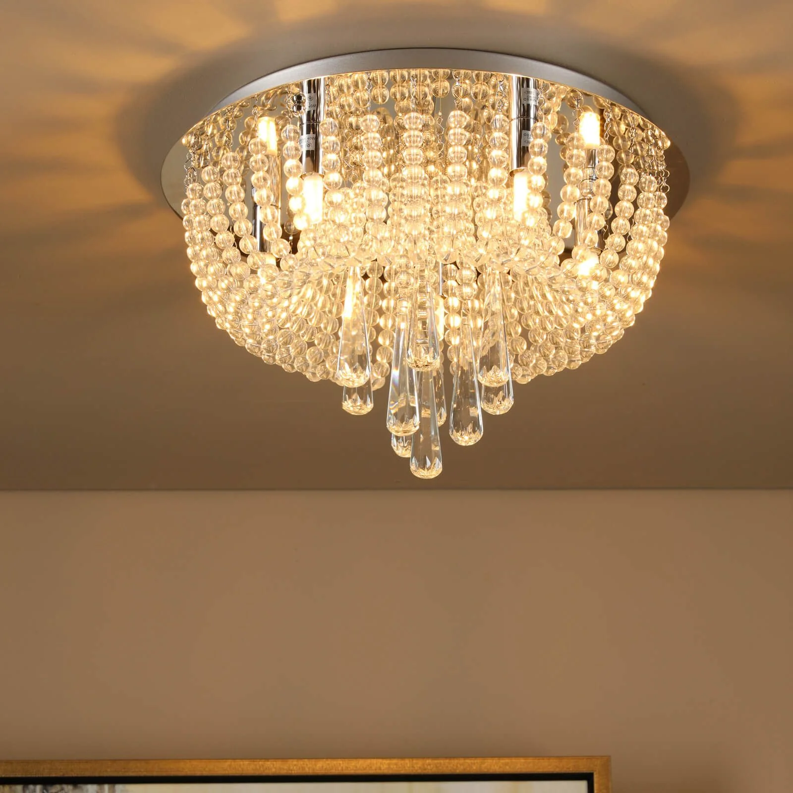 Saigon 5 Light Flush Polished Chrome / Clear - Image 6
