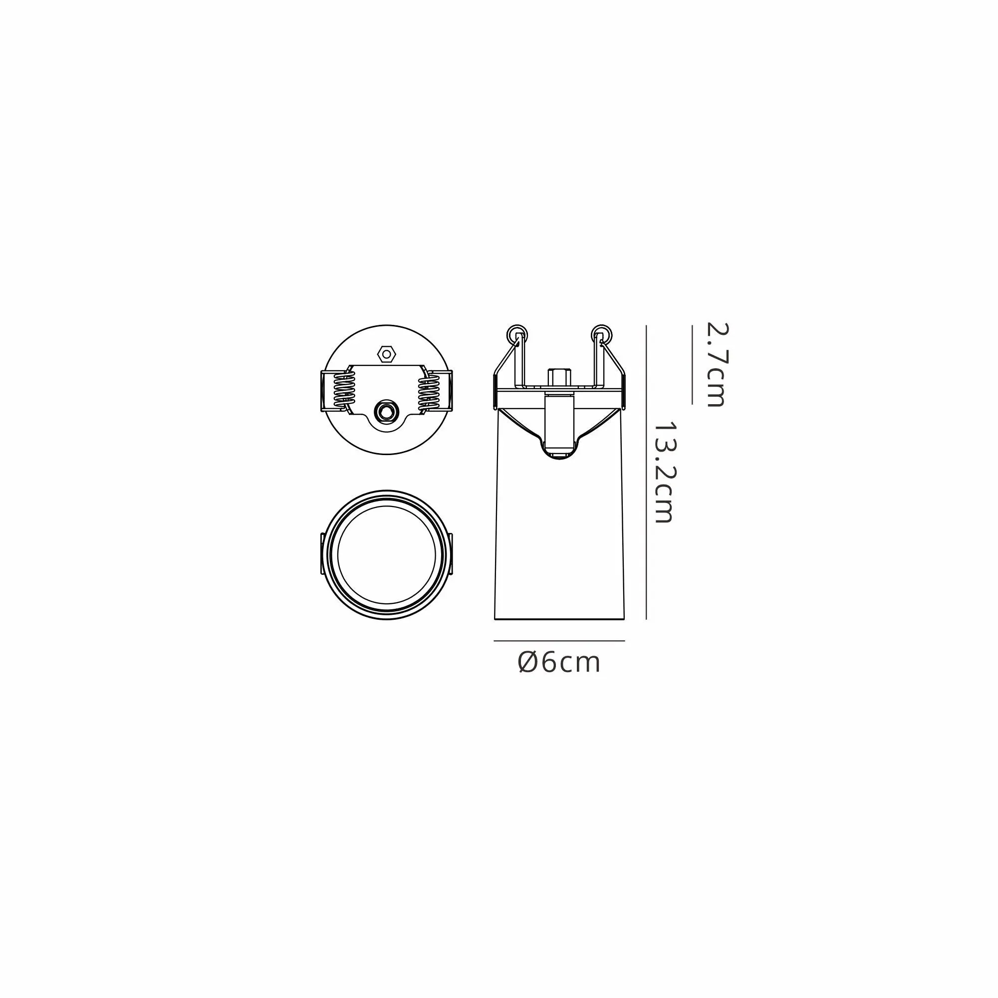 Sal 1 Light Recessed Spotlight GU10 - Black/White - Image 4
