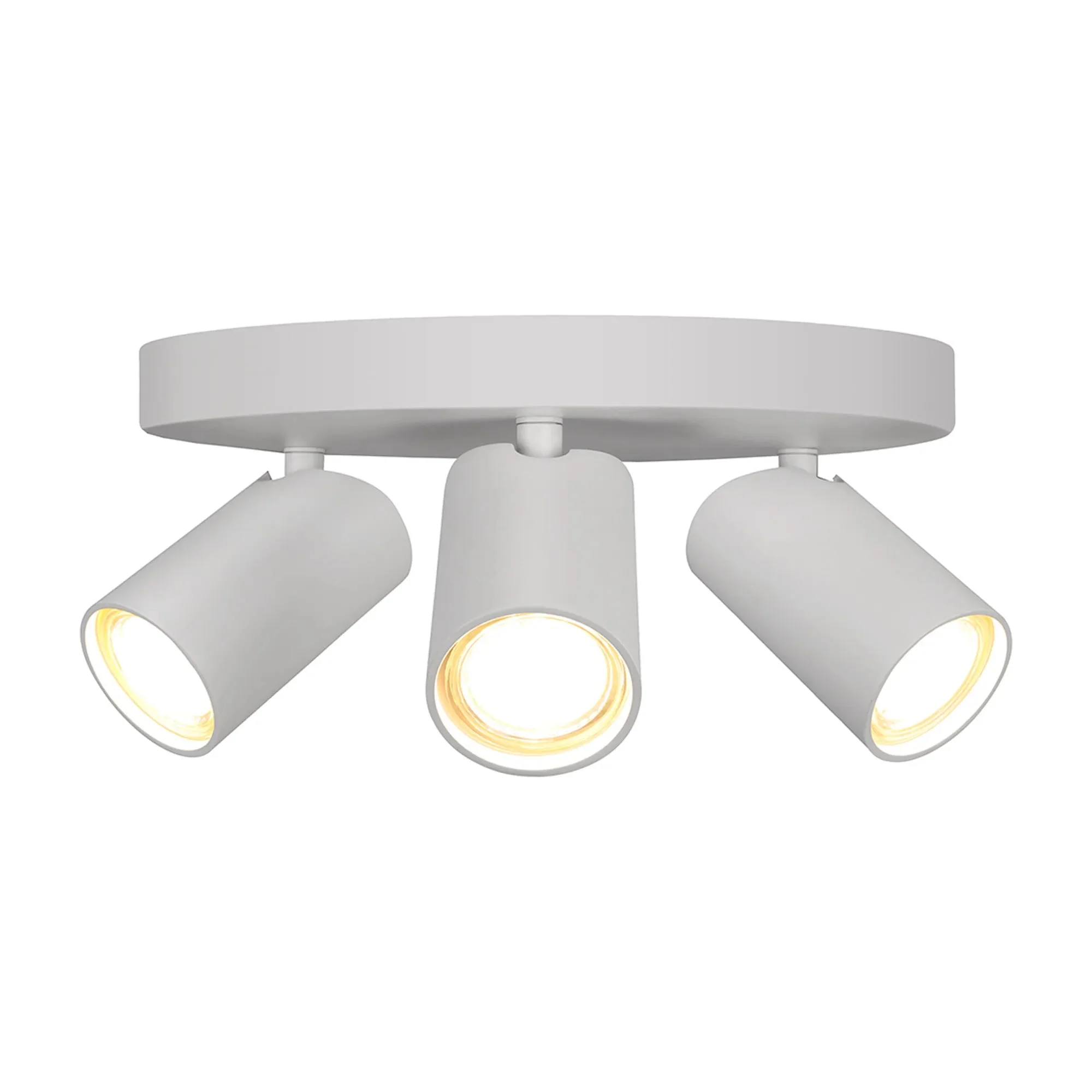 Sal 3Lt Plate Spotlight GU10 - Black/White - Image 2