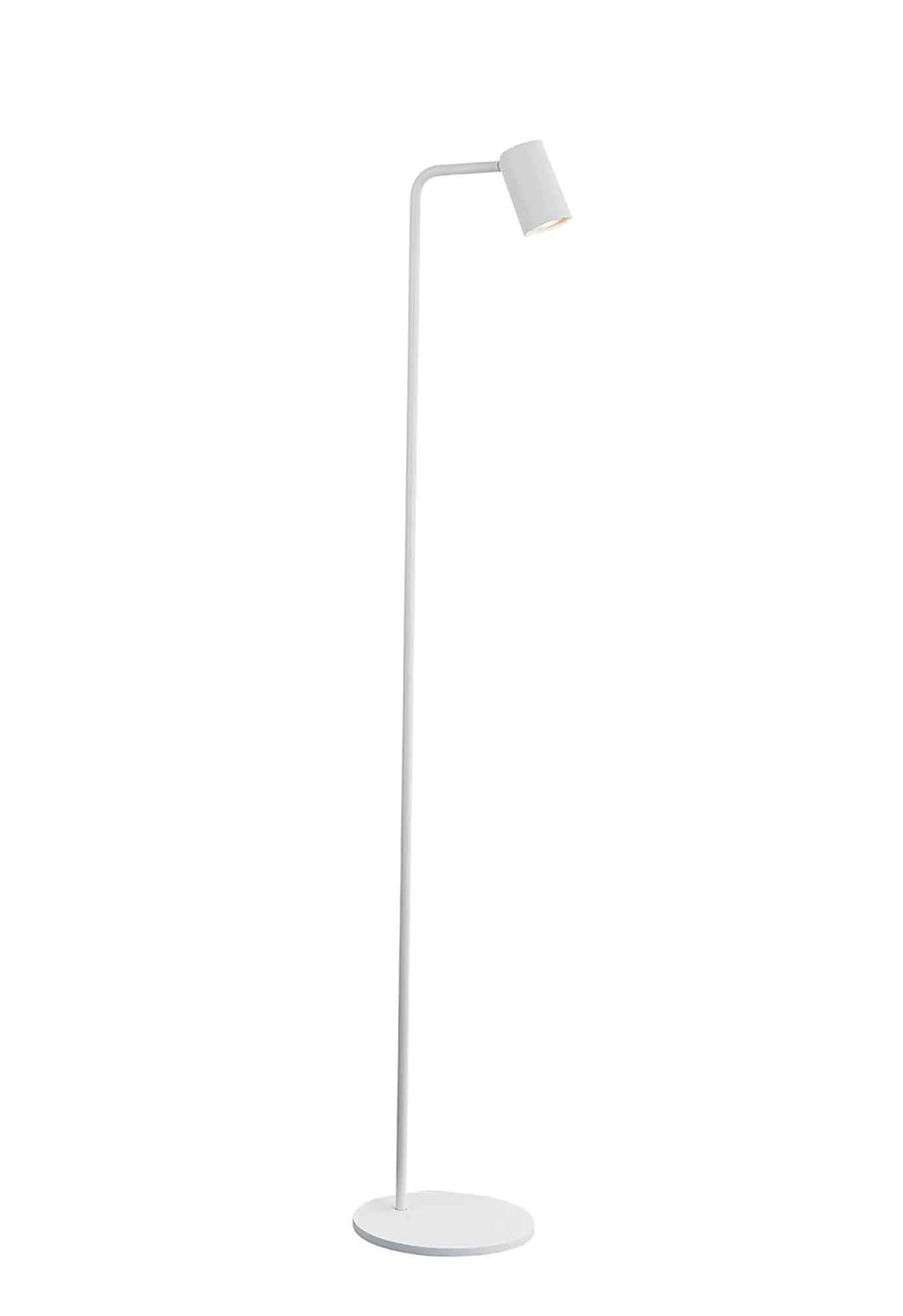 Sal Floor Lamp 1Lt, Matt Black /White/ Satin Gold Finishes - Image 2