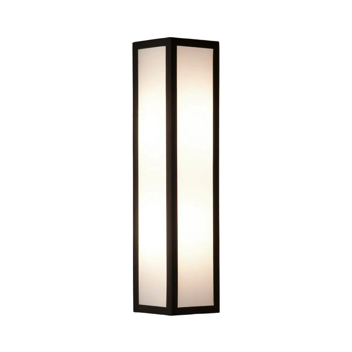 Salerno 350 Flush Wall Light Range IP44 - Natural Brass/Textured Black Finish - Image 2