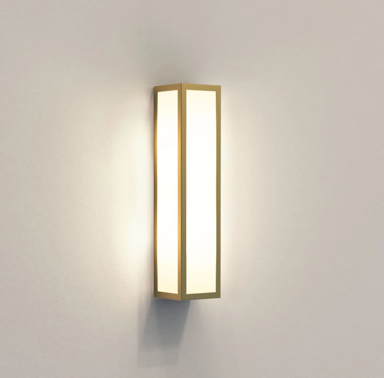 Salerno 350 Flush Wall Light Range IP44 - Natural Brass/Textured Black Finish - Image 6
