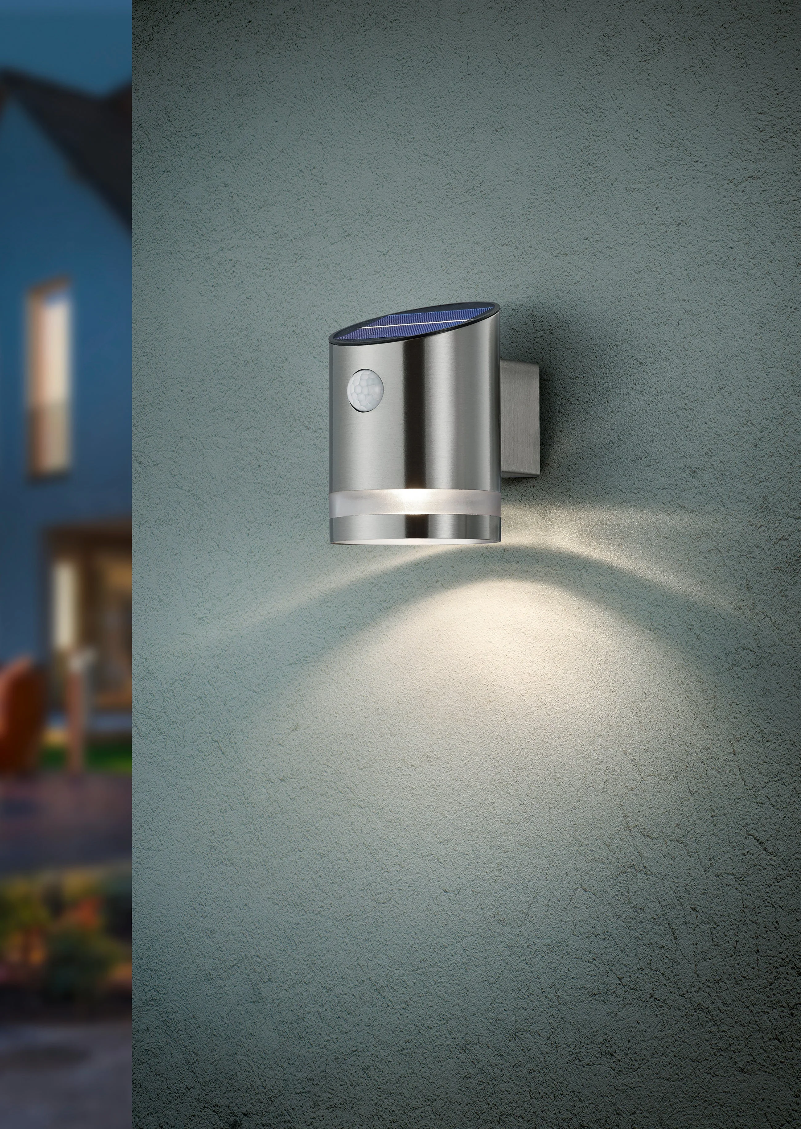 Salta LED Solar Wall Light - Anthracite / Matt Nickel - Image 4