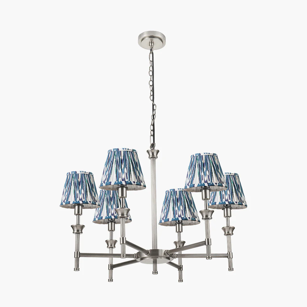Salvatore Antique Silver 6Lt Pendant - Various Shades - Image 4