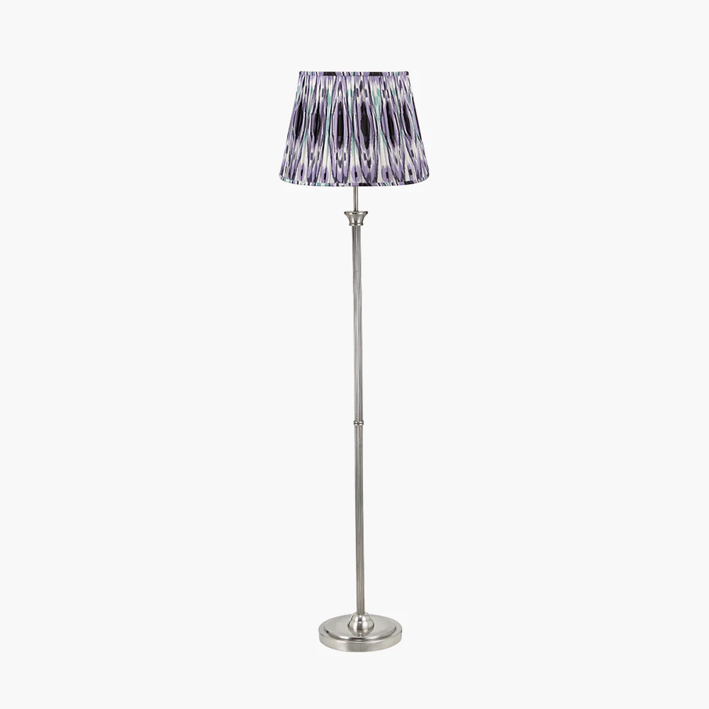 Salvatore Antique Silver Floor Lamp - Choice of Shade - Image 3