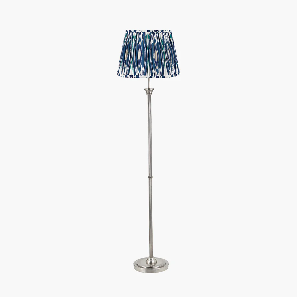 Salvatore Antique Silver Floor Lamp - Choice of Shade - Image 4