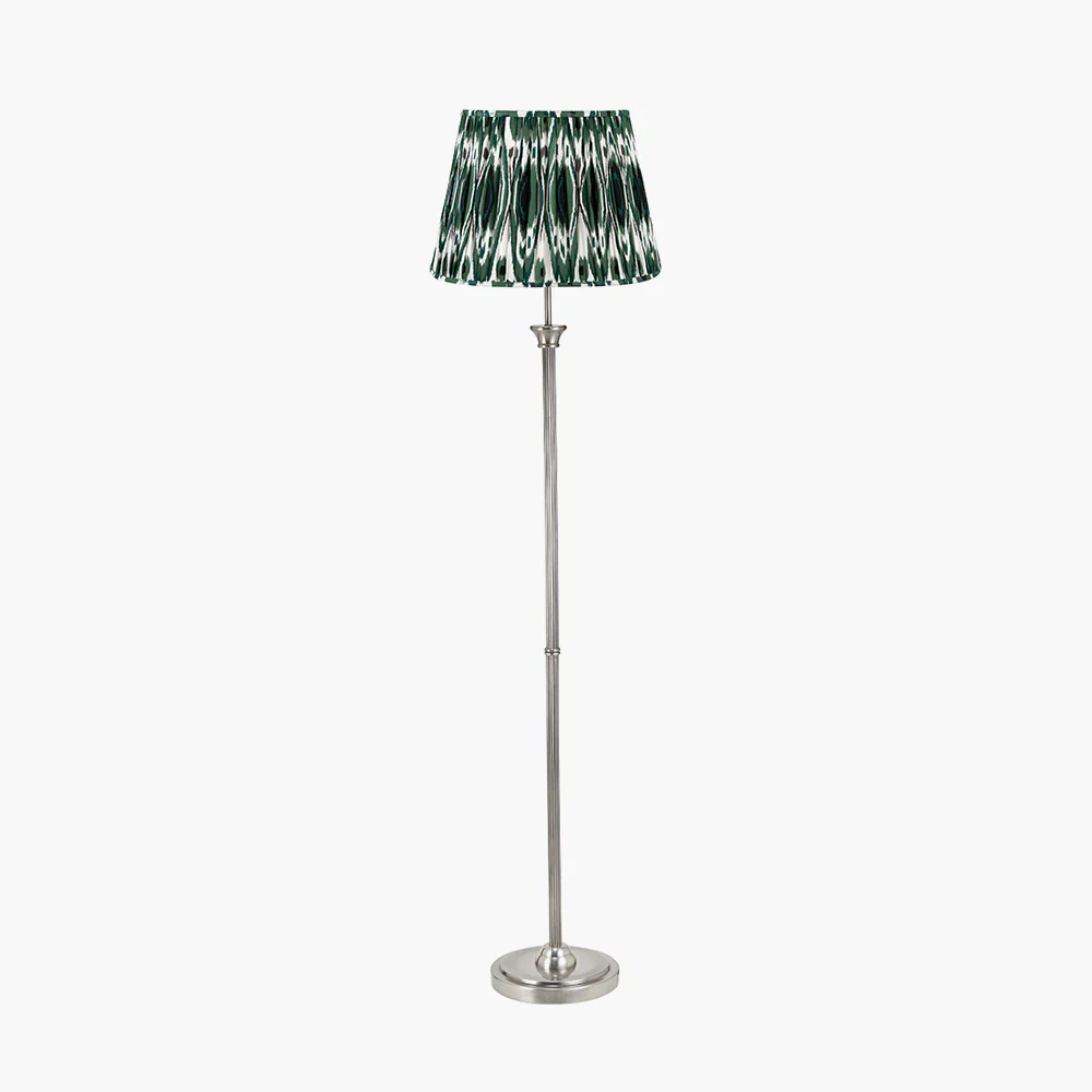 Salvatore Antique Silver Floor Lamp - Choice of Shade - Image 5