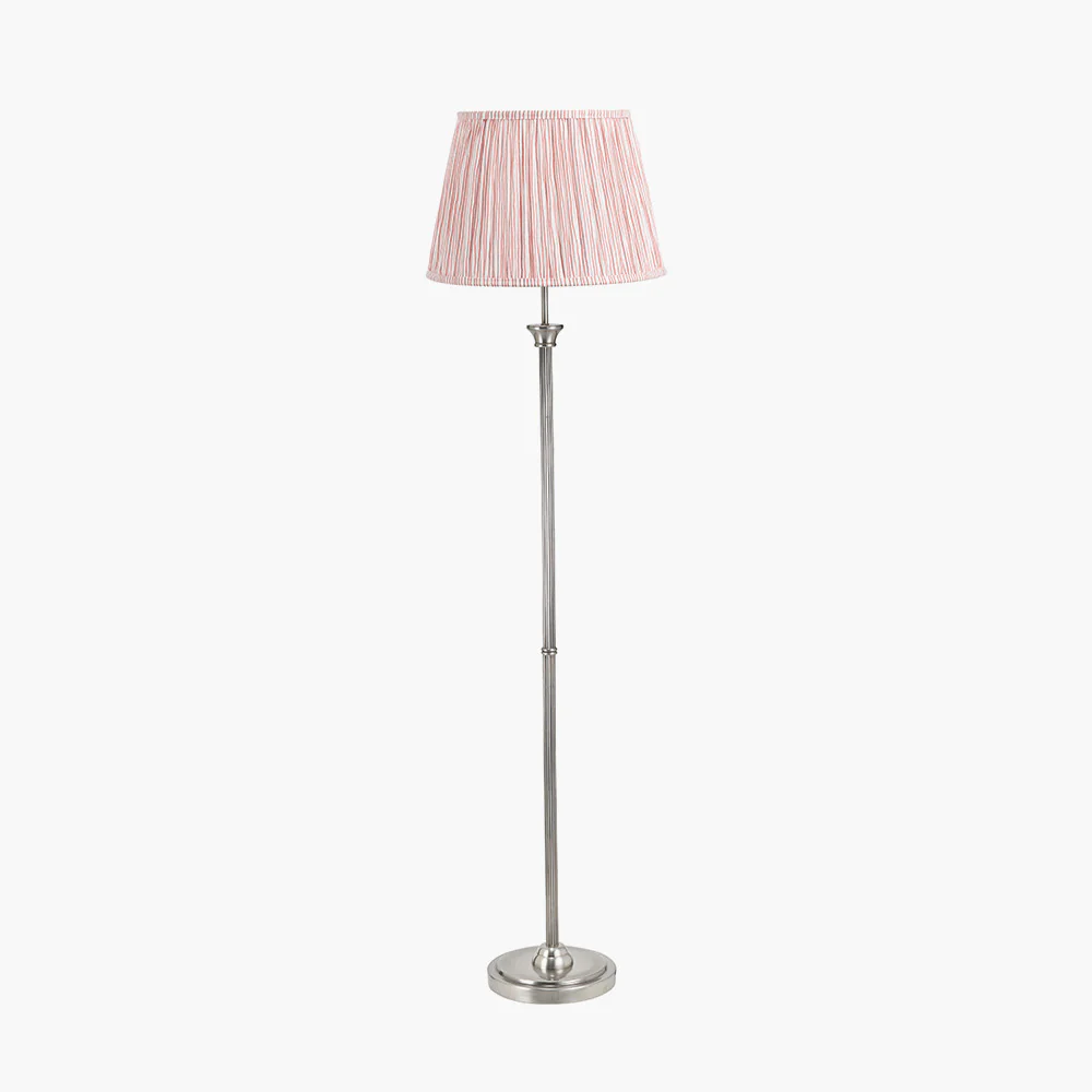 Salvatore Antique Silver Floor Lamp - Choice of Shade - Image 6