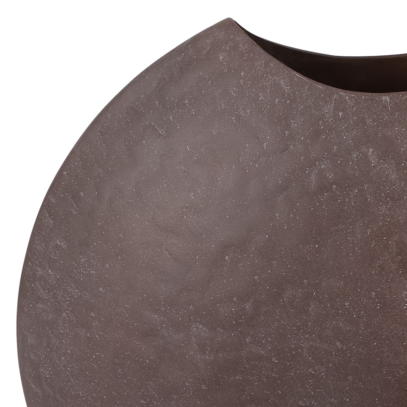 Samui Brown Stonewash Moon Vase - Image 3