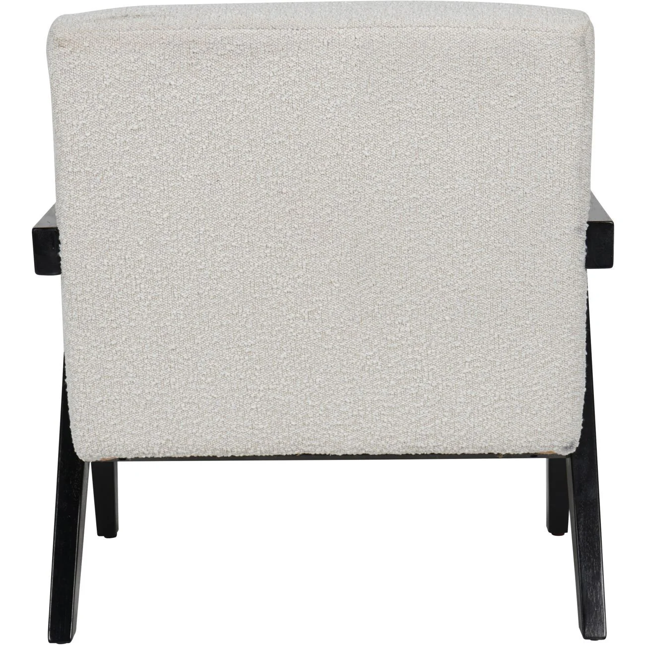 San Diego Wooden Frame Cream Boucle Armchair - Image 3