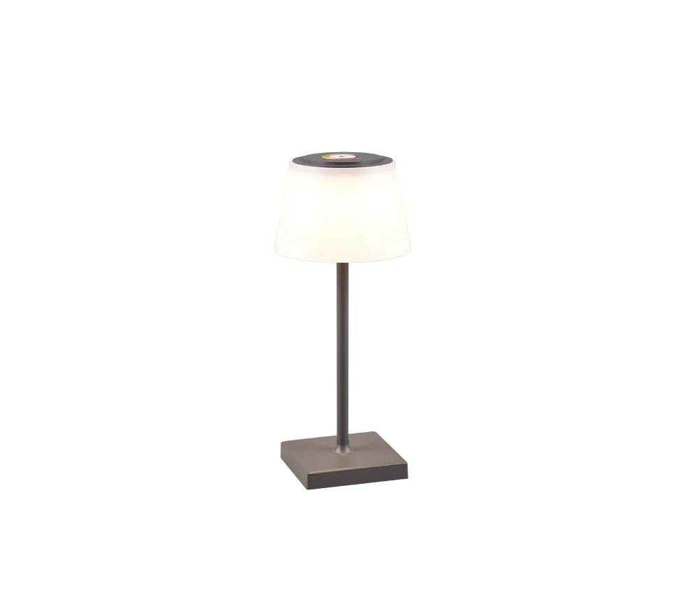 Sanchez LED Outdoor Rechargeable Table Lamp - Anthracite/White - Image 6