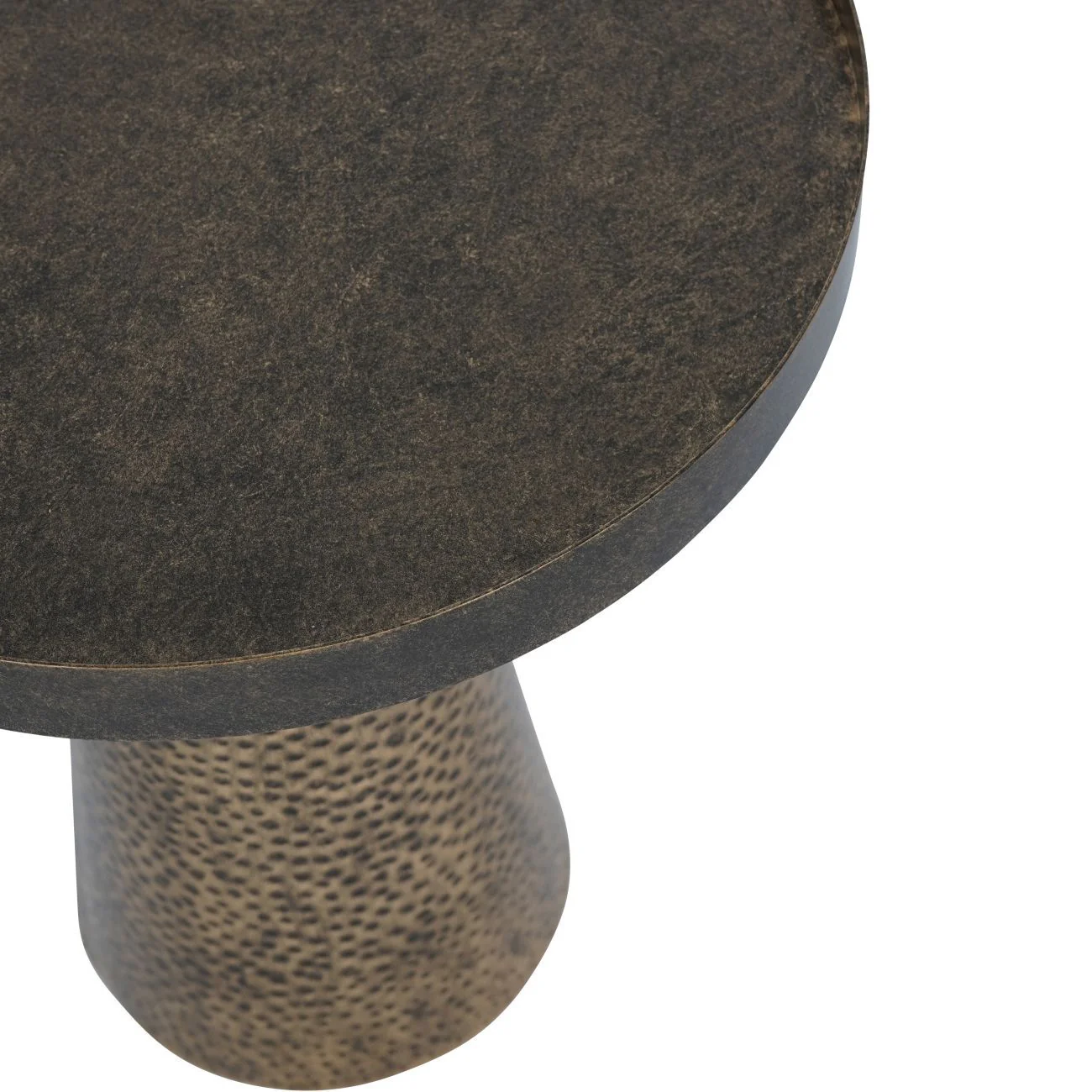 Sandbanks Iron Side Table in Rustic Antique Gold - Image 3
