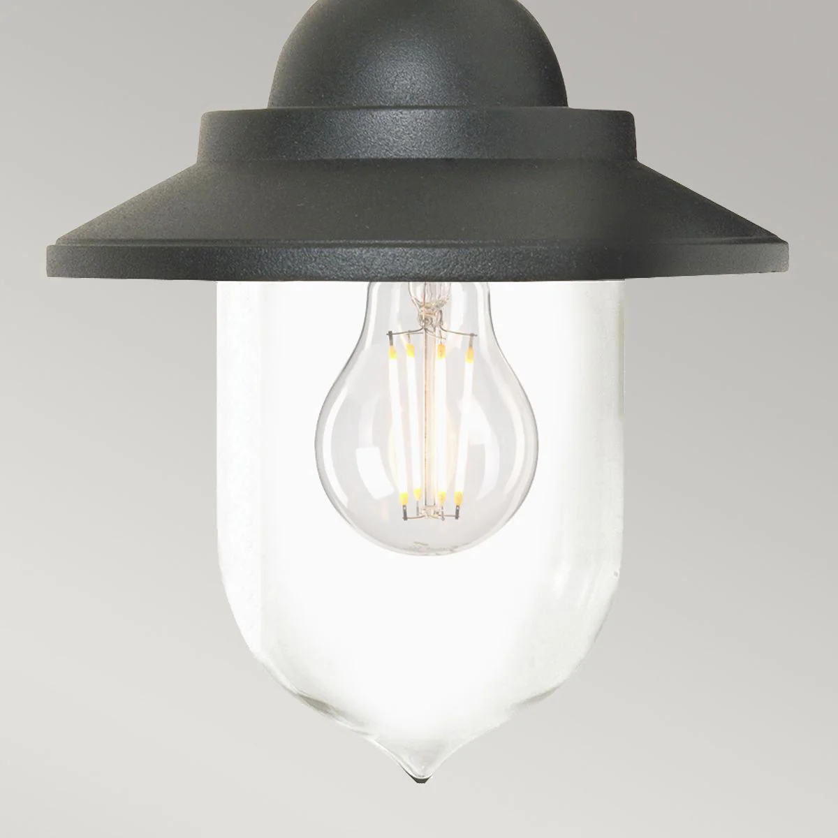 Sandown 1 Light Chain Lantern - Black IP44 E27 - Image 2