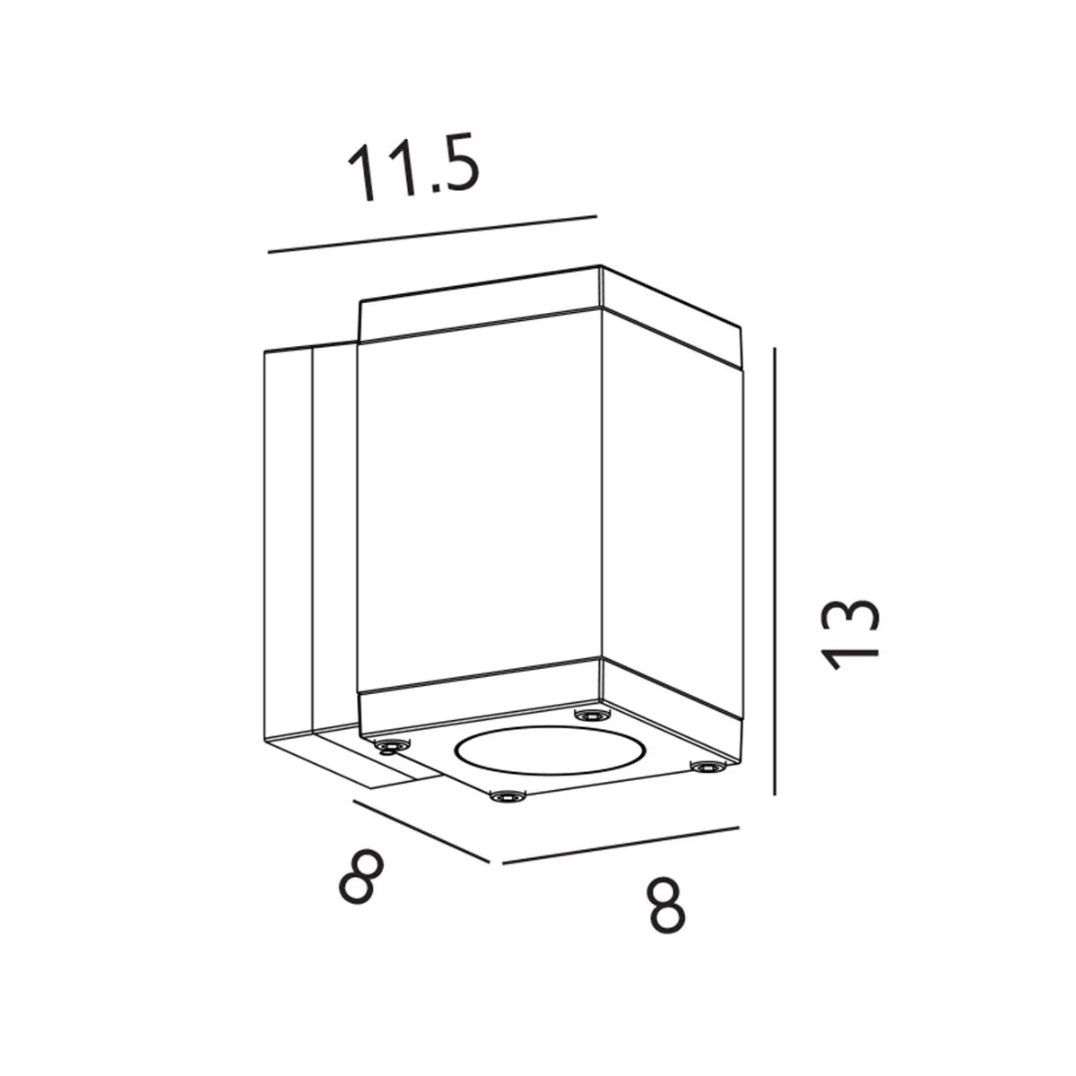 Sandvik 1/2 Light Up/Down Wall Light - Graphite GU10 IP65 - Image 6