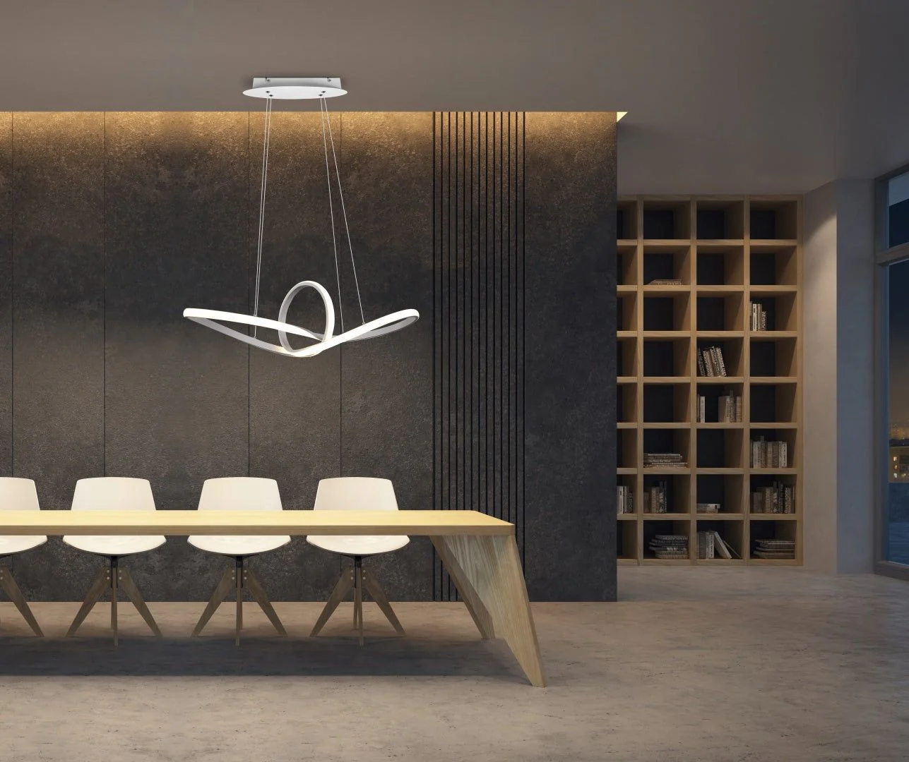 Sansa LED Hanging Light - Matt White/Matt Nickel Finish - Image 3