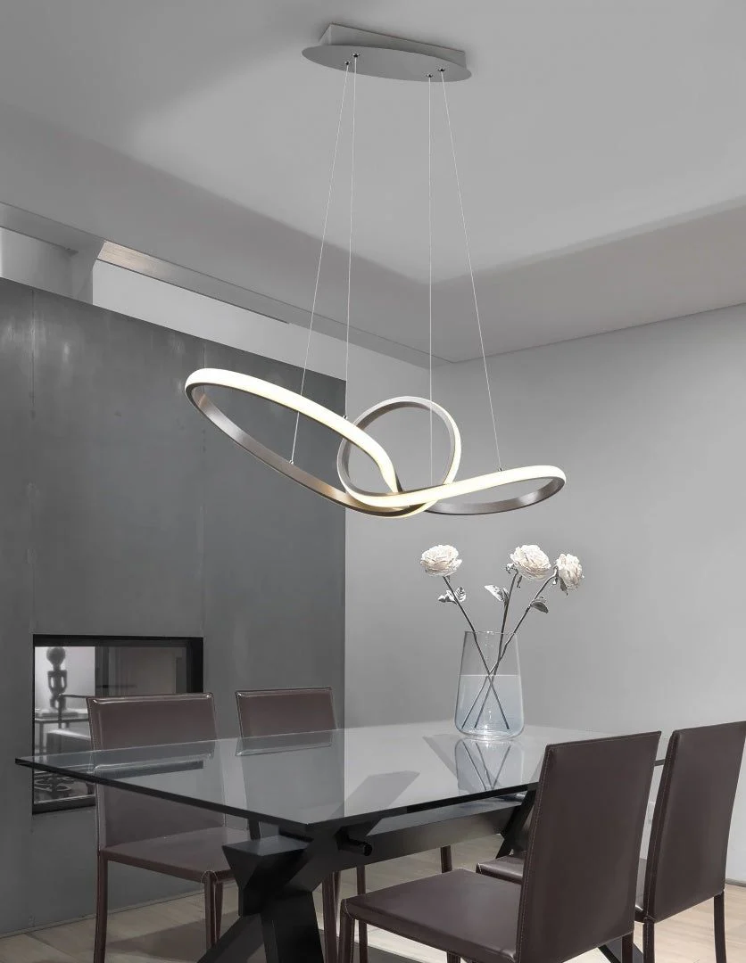 Sansa LED Hanging Light - Matt White/Matt Nickel Finish - Image 5