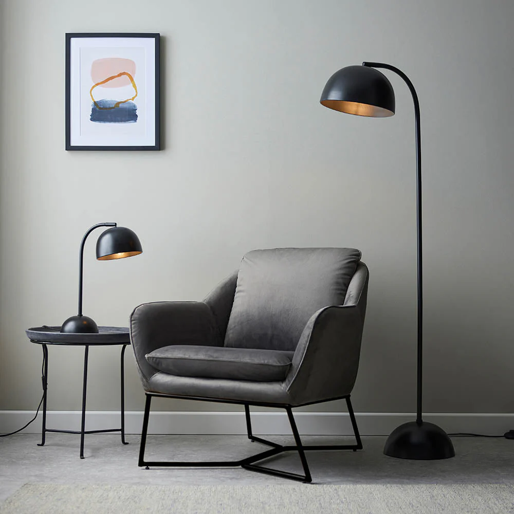 Saoph Floor Lamp - Matt Black Finish E27 - Image 3